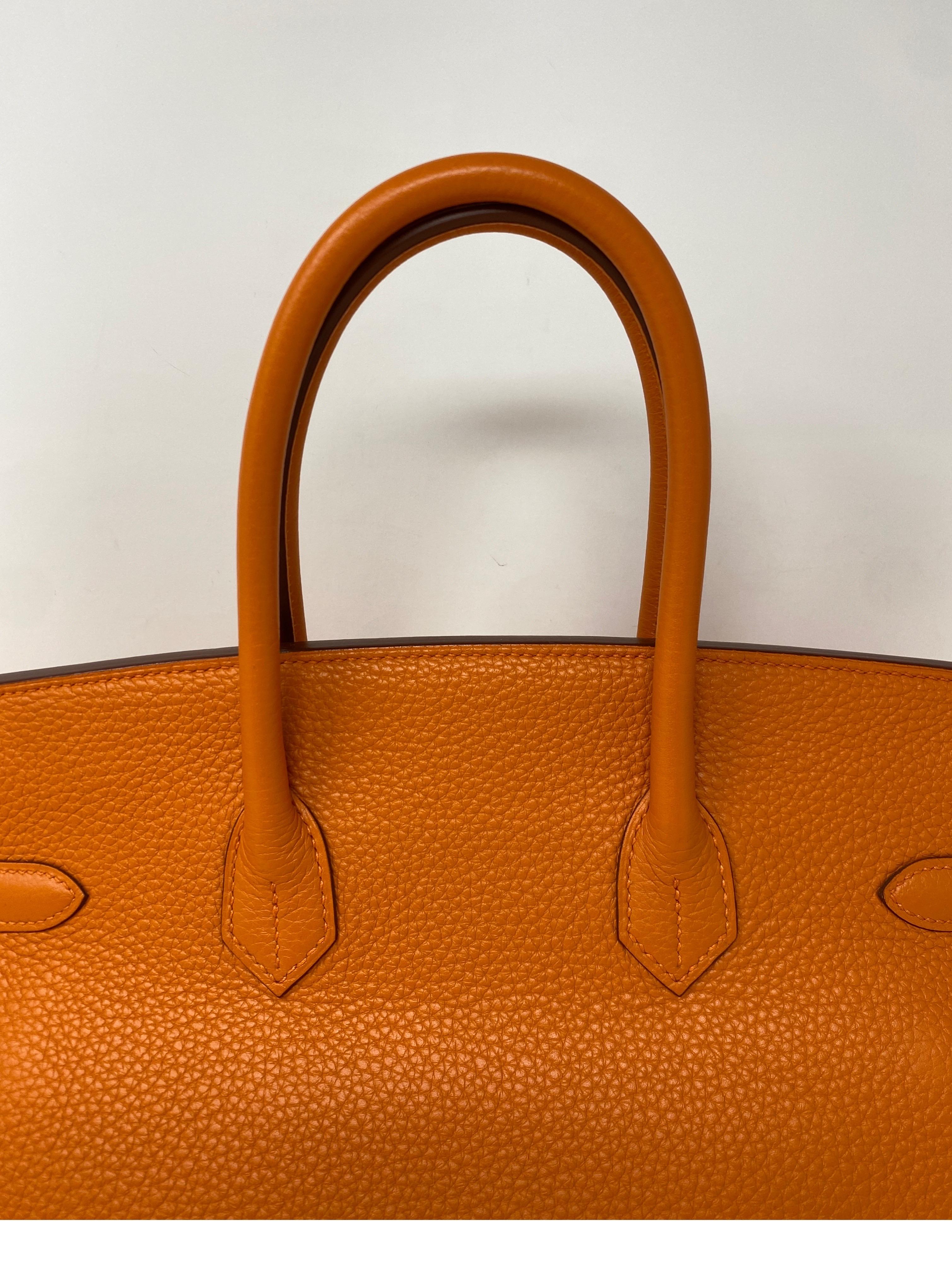 Hermes Orange Birkin 35 Bag  2