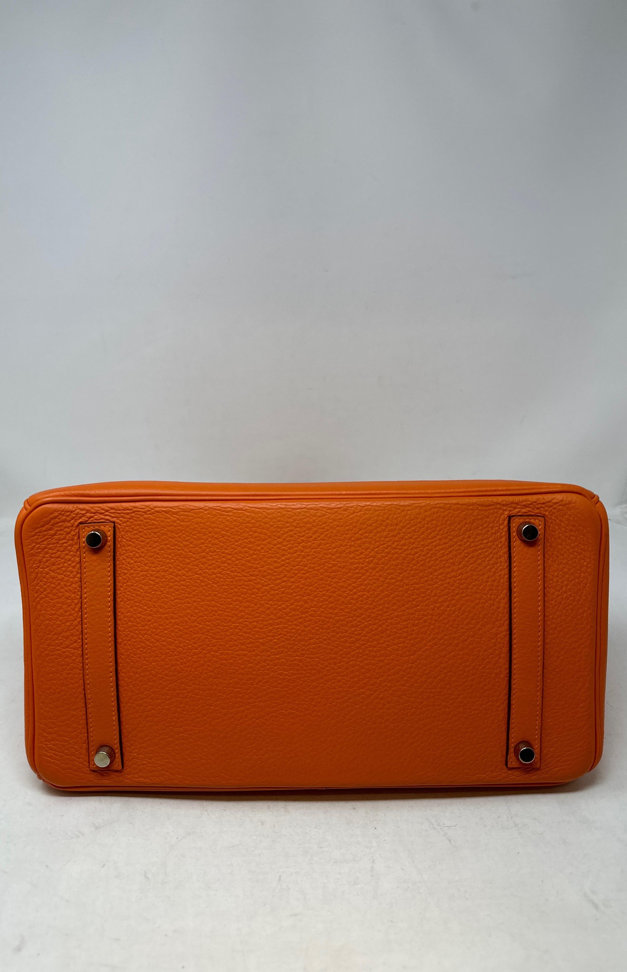 Hermès - Sac Birkin 35 orange  4