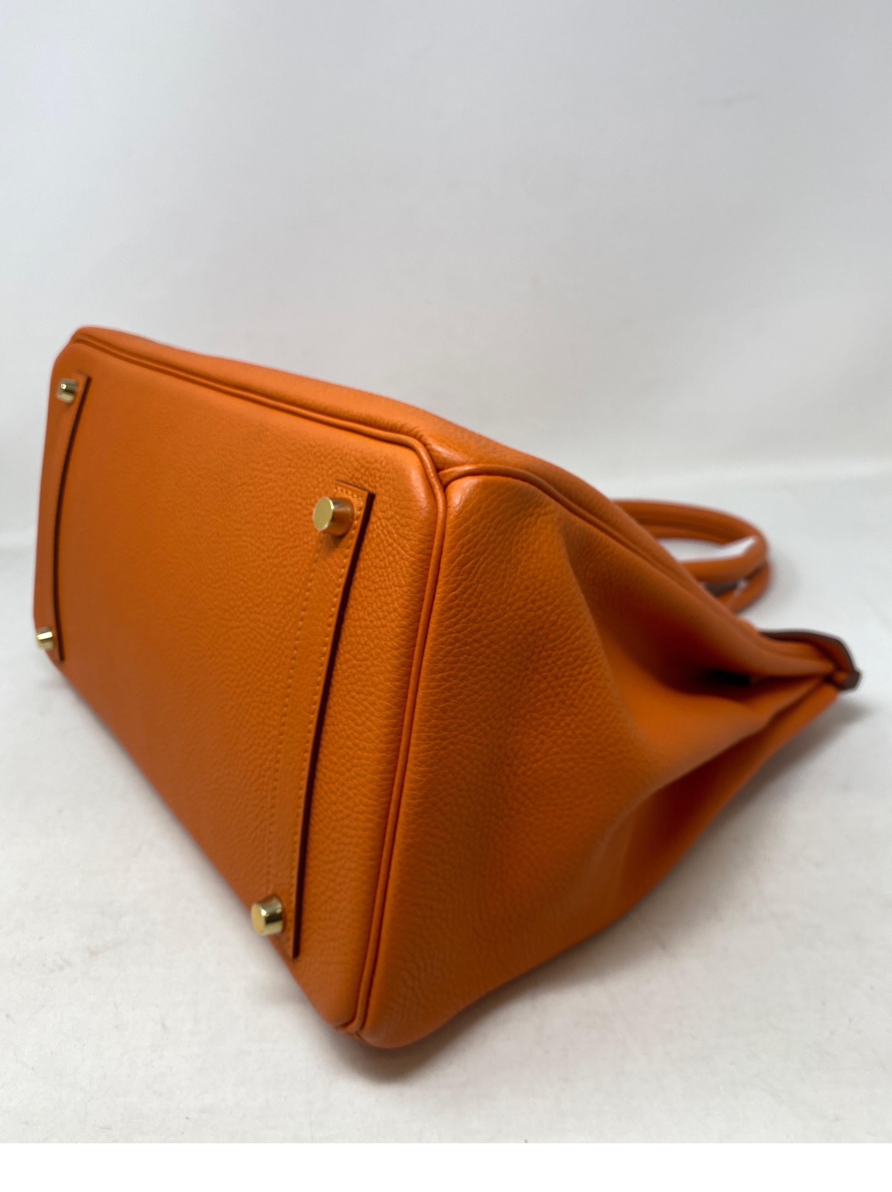 Hermes Orange Birkin 35 Bag  2