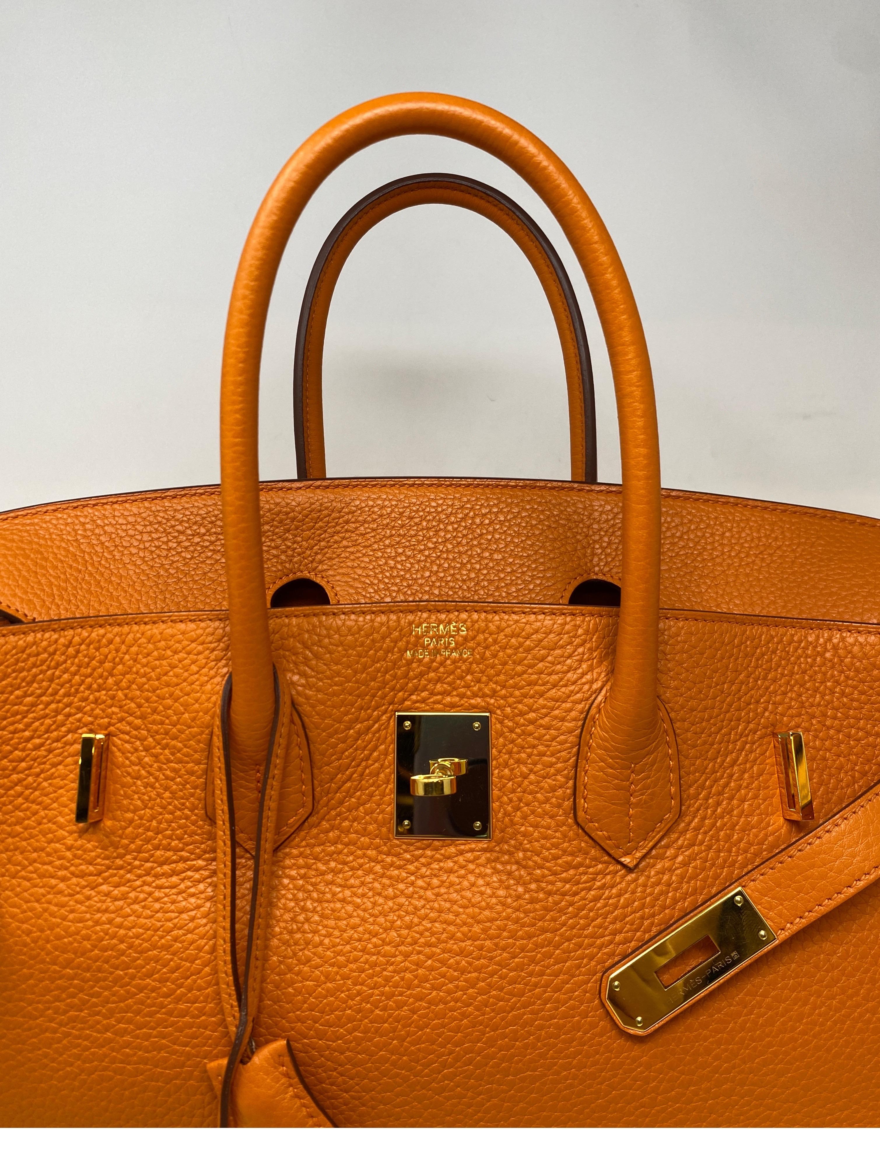 Hermes Orange Birkin 35 Bag  4