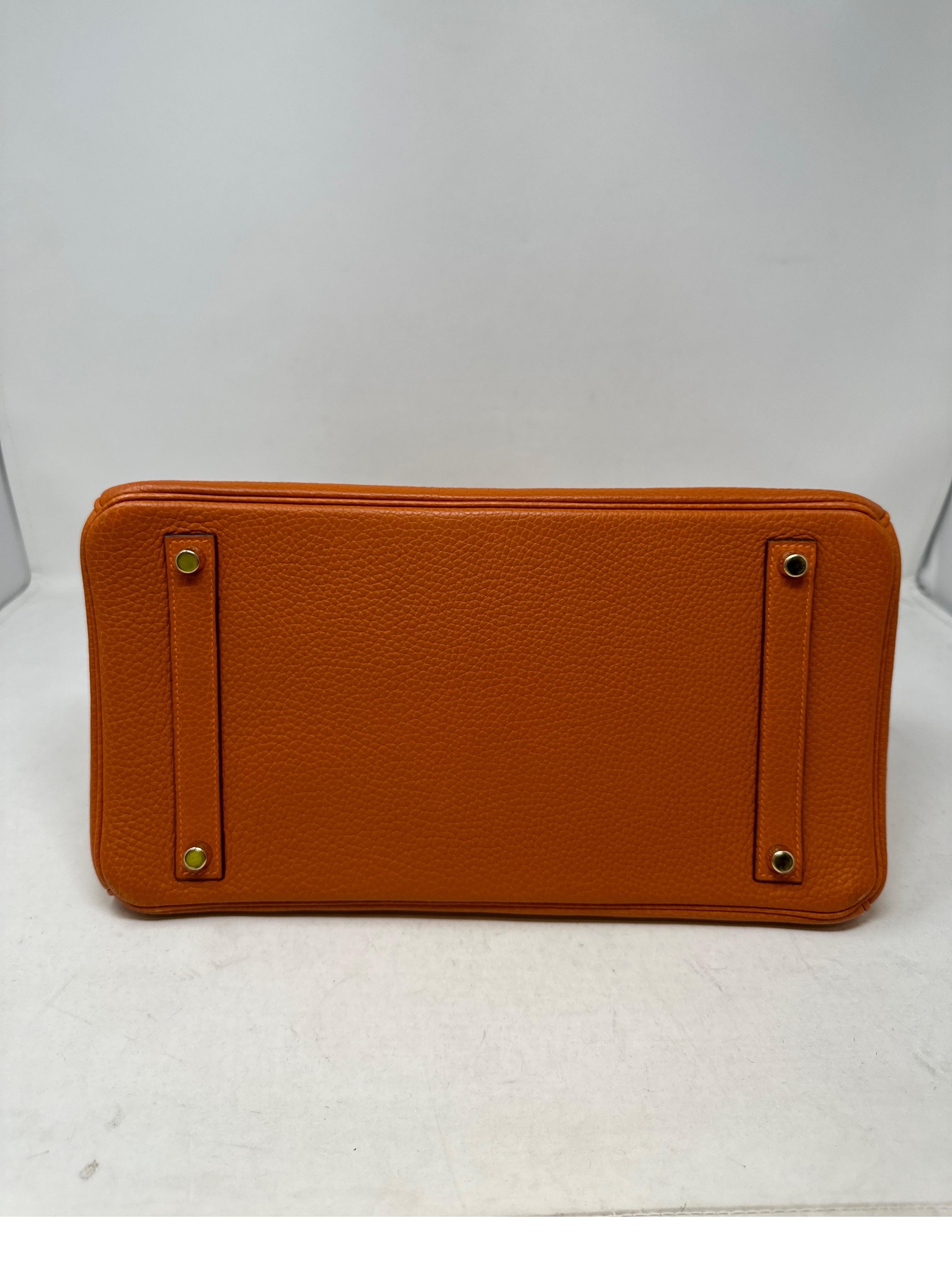 Hermes Orange Birkin 35 Bag 5