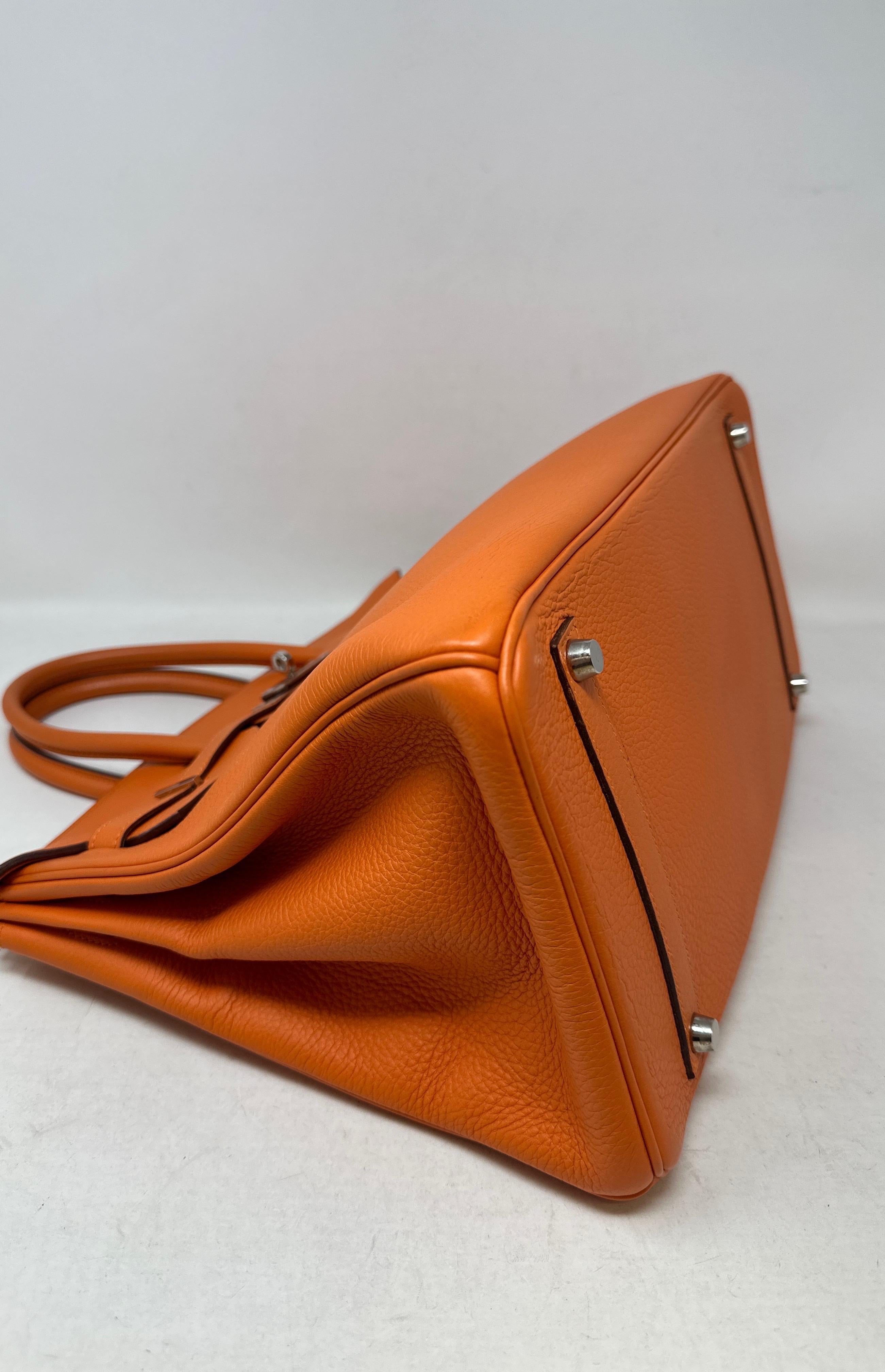 Hermes Orange Birkin 35 Bag  5
