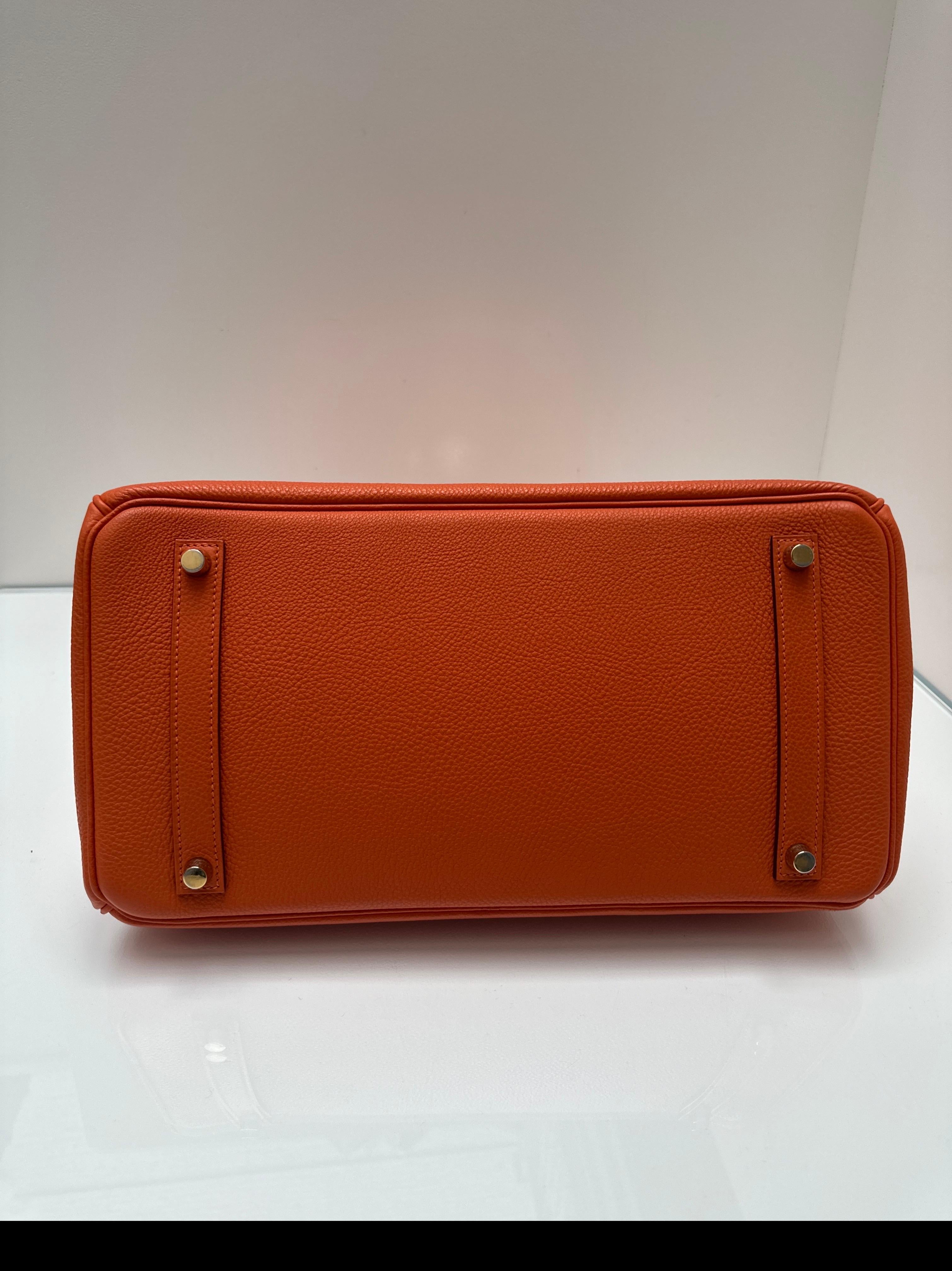 Bolso Hermes Birkin 35 naranja en venta 4