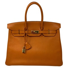 Hermes Orange Birkin 35 Bag