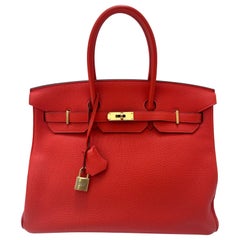 Borsa Birkin 35 arancione di Hermes