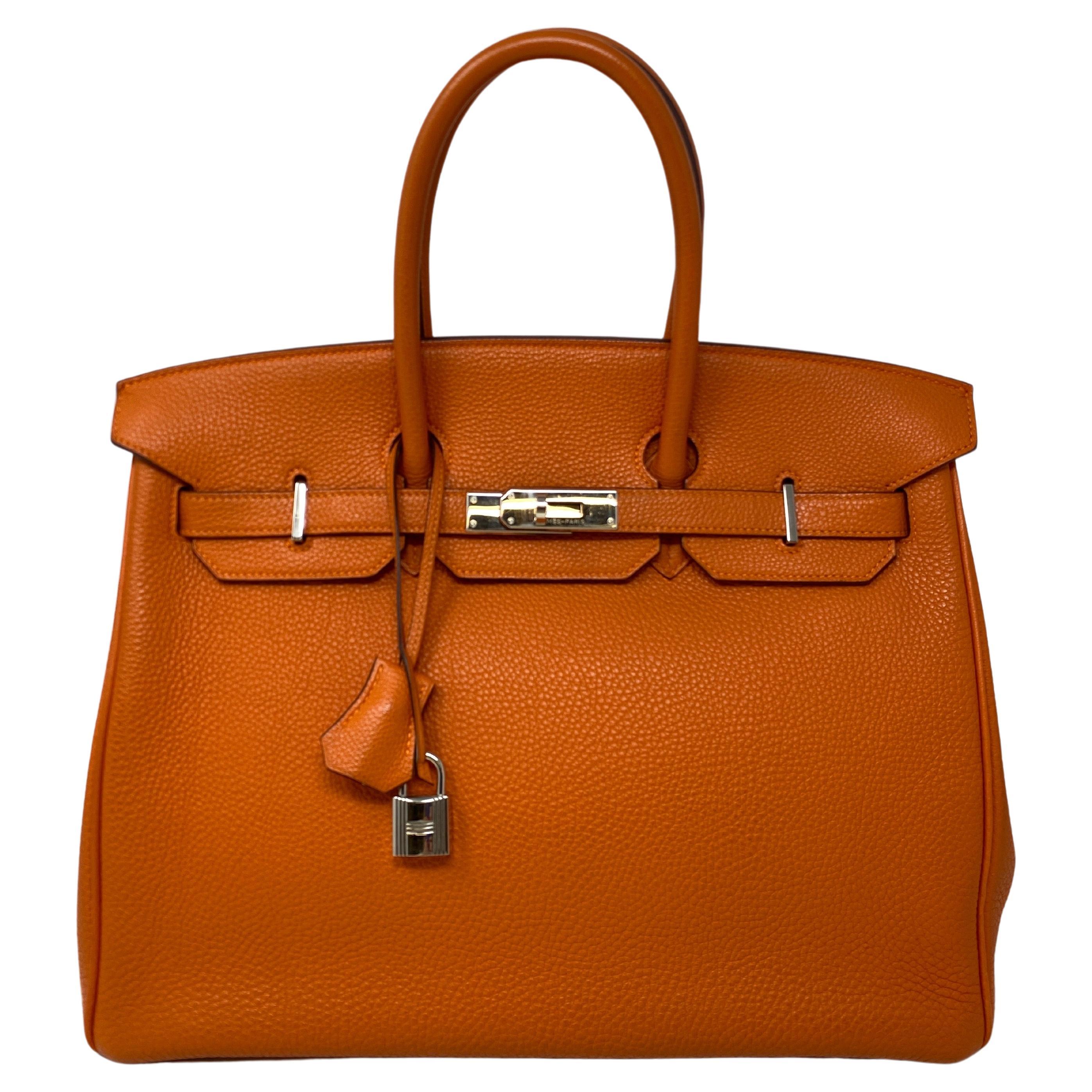 Hermès - Sac Birkin 35 orange En vente sur 1stDibs