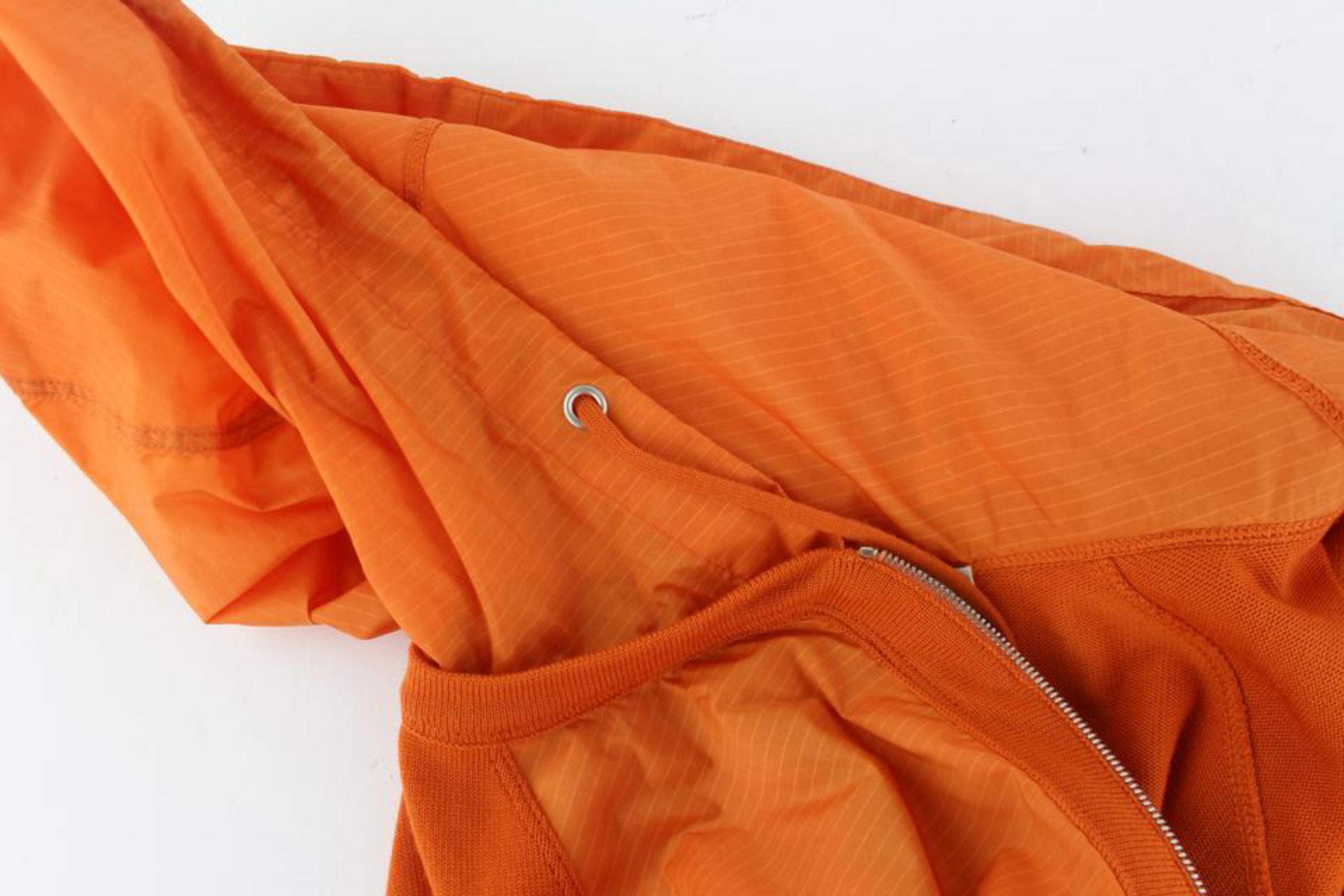 Hermès Orange Blousson Zippe A Capuche Hooded Zip Up Parka Jacket 58hz1009  For Sale 5
