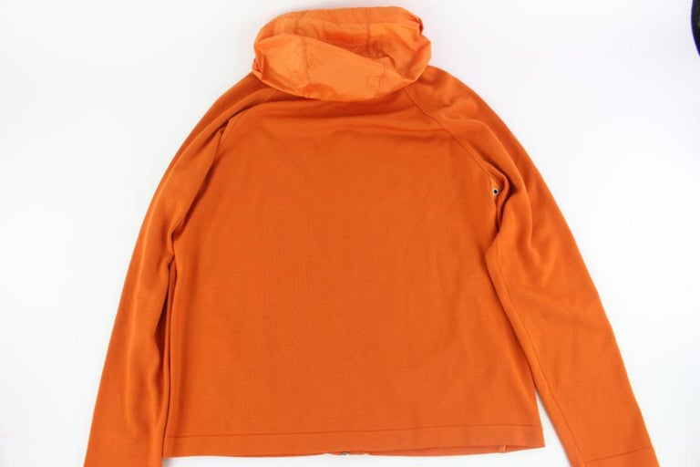 Hermès Orange Blousson Zippe A Capuche Hooded Zip Up Parka Jacket ...