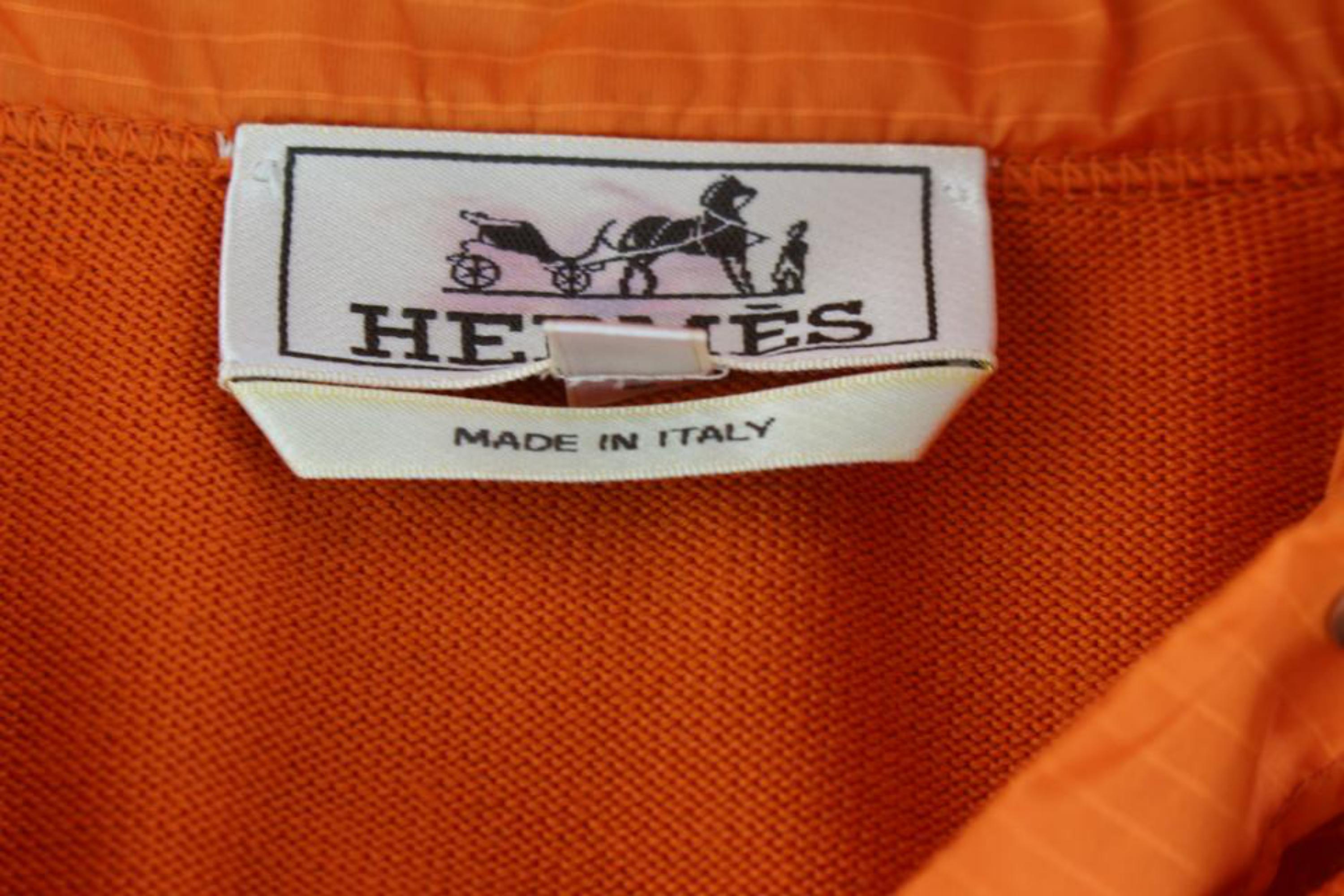 Hermès Orange Blousson Zippe A Capuche Hooded Zip Up Parka Jacket 58hz1009  For Sale 1