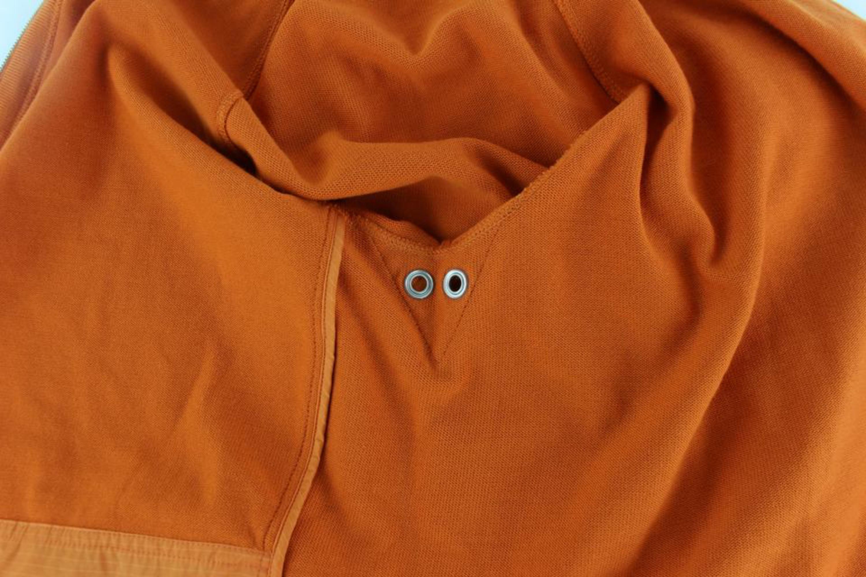 Hermès Orange Blousson Zippe A Capuche Hooded Zip Up Parka Jacket 58hz1009  For Sale 2