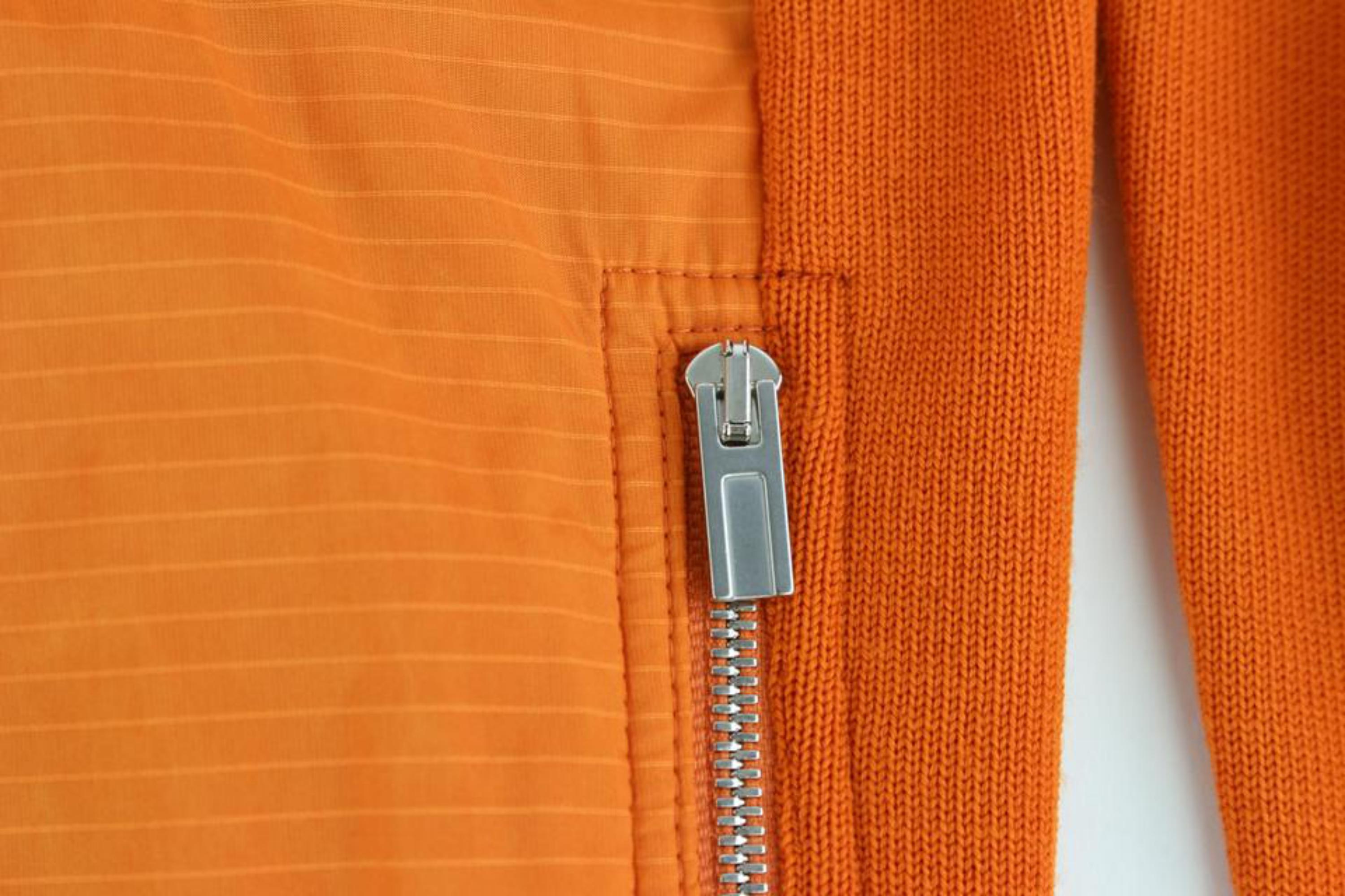 Hermès Orange Blousson Zippe A Capuche Hooded Zip Up Parka Jacket 58hz1009  For Sale 3