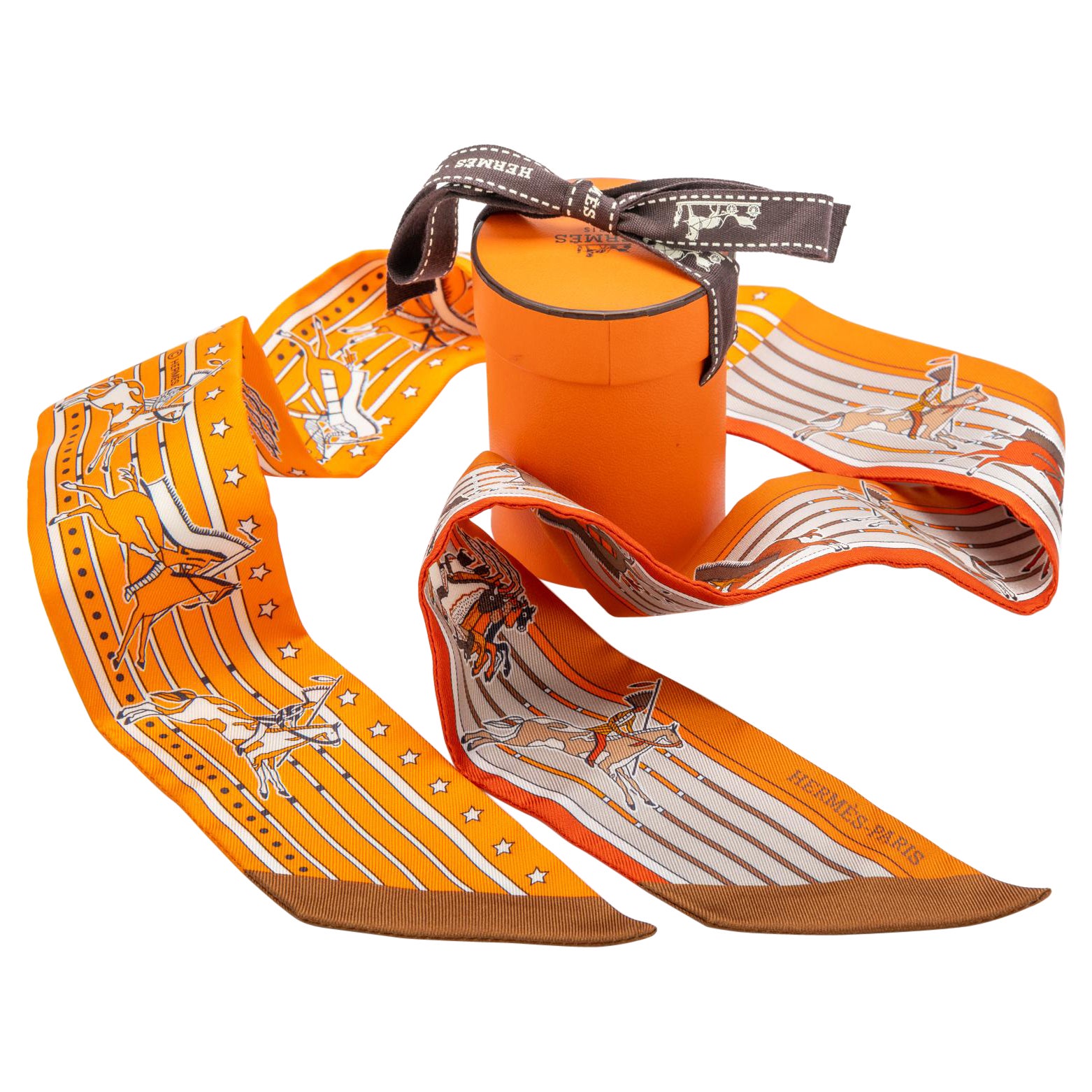 Hermès Orange BN Collectible Kachinas Twilly