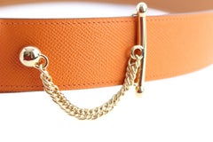 Hermès Orange Brown Mallions 42mm 6hr0205 Belt