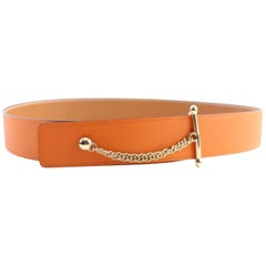 Hermès Orange Brown Mallions 42mm 6hr0205 Belt