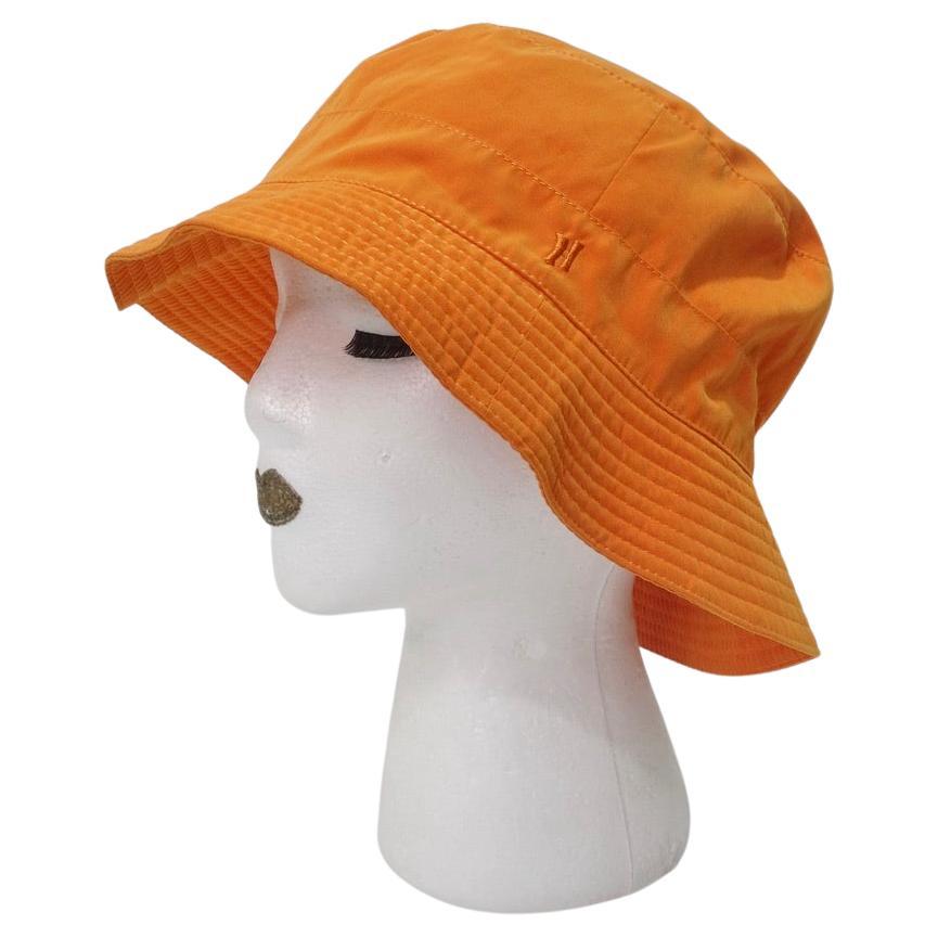 Hermes Orange Bucket Hat For Sale