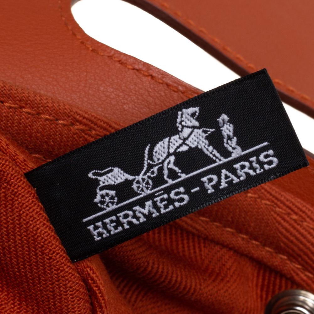 Hermes Orange Canvas and Leather Valparaiso PM Bag 1