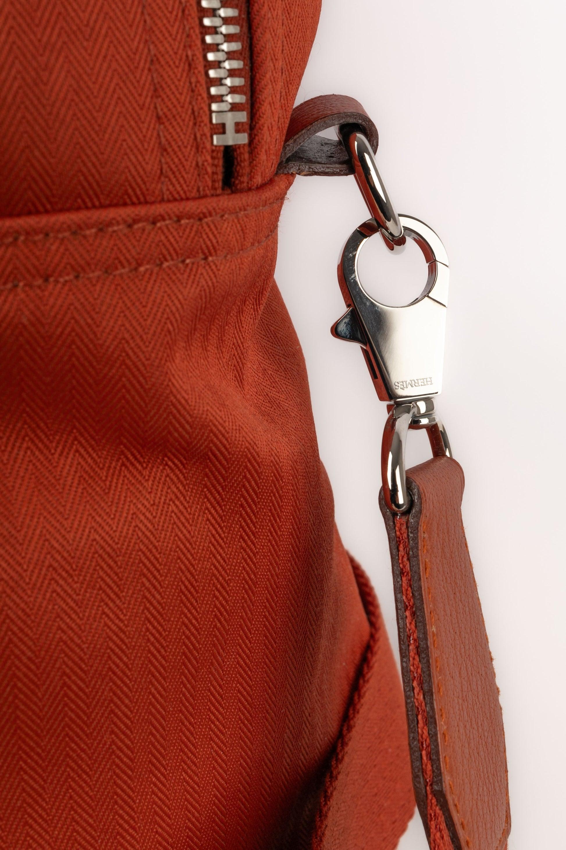 Hermès Orange Canvas 'Tennis' Bag 4