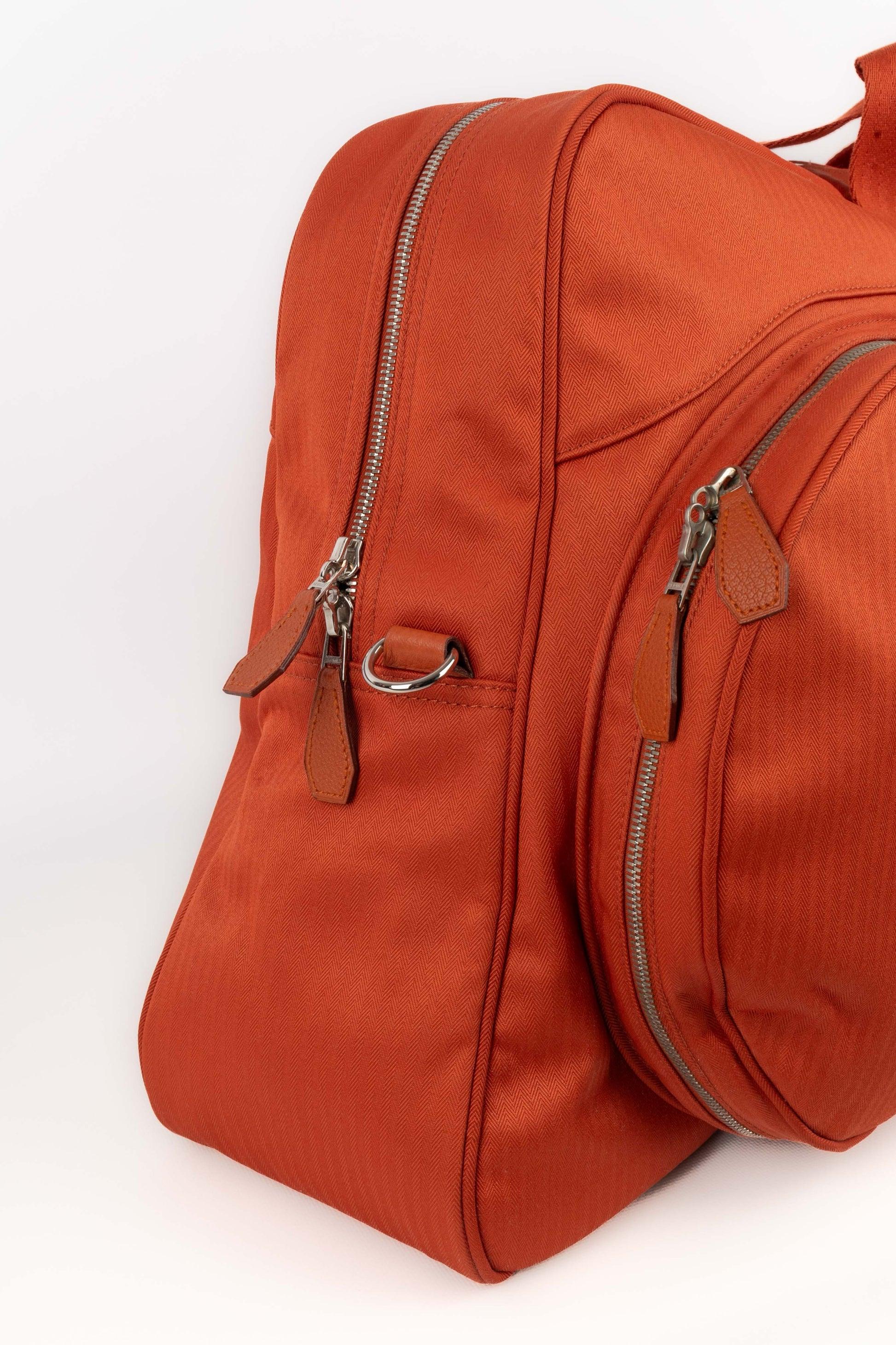 Women's or Men's Hermès Orange Canvas 'Tennis' Bag