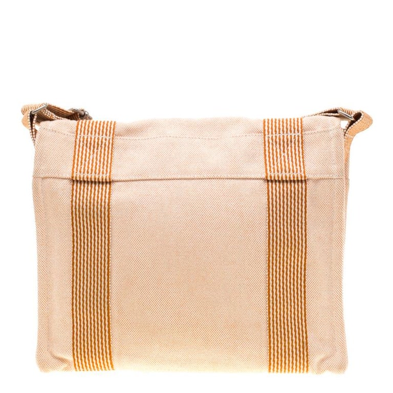 Hermes Orange Canvas Vassus Messenger Bag For Sale at 1stDibs hermes