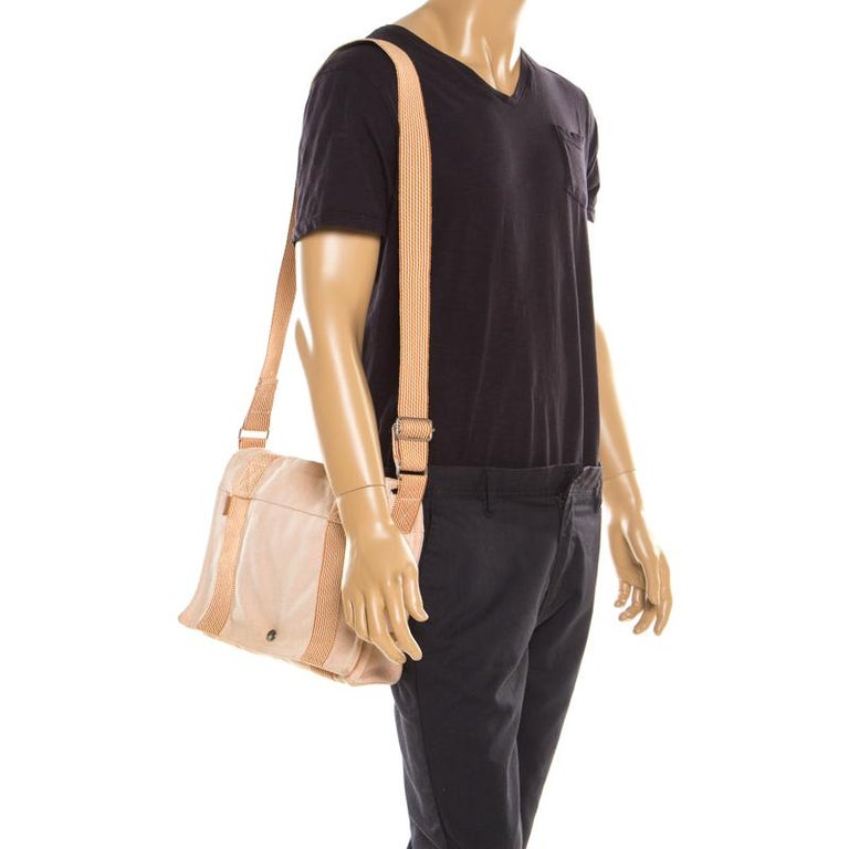 Hermes Orange Canvas Vassus Messenger Bag For Sale at 1stDibs hermes