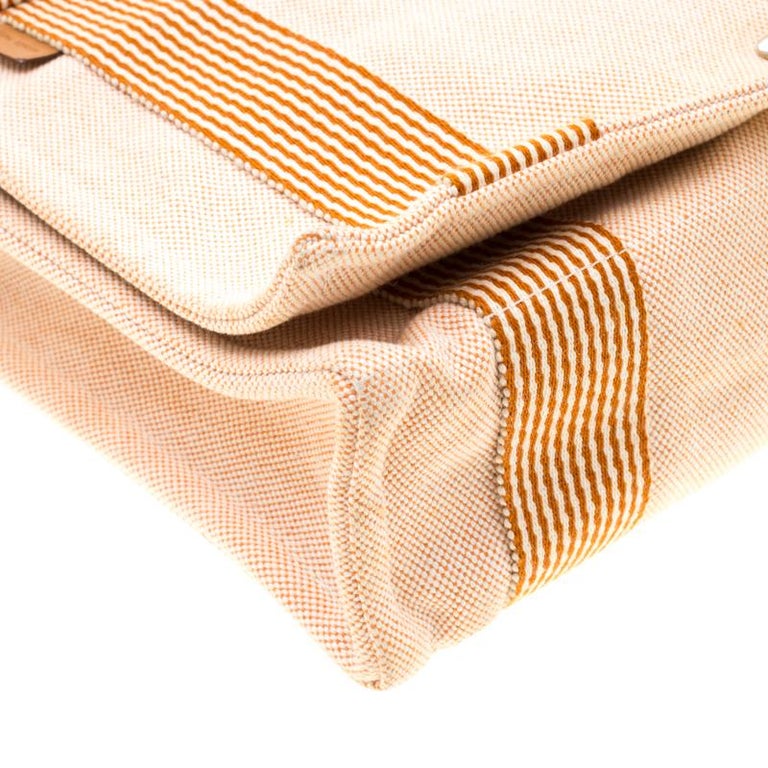 Hermes Orange Canvas Vassus Messenger Bag For Sale at 1stDibs hermes