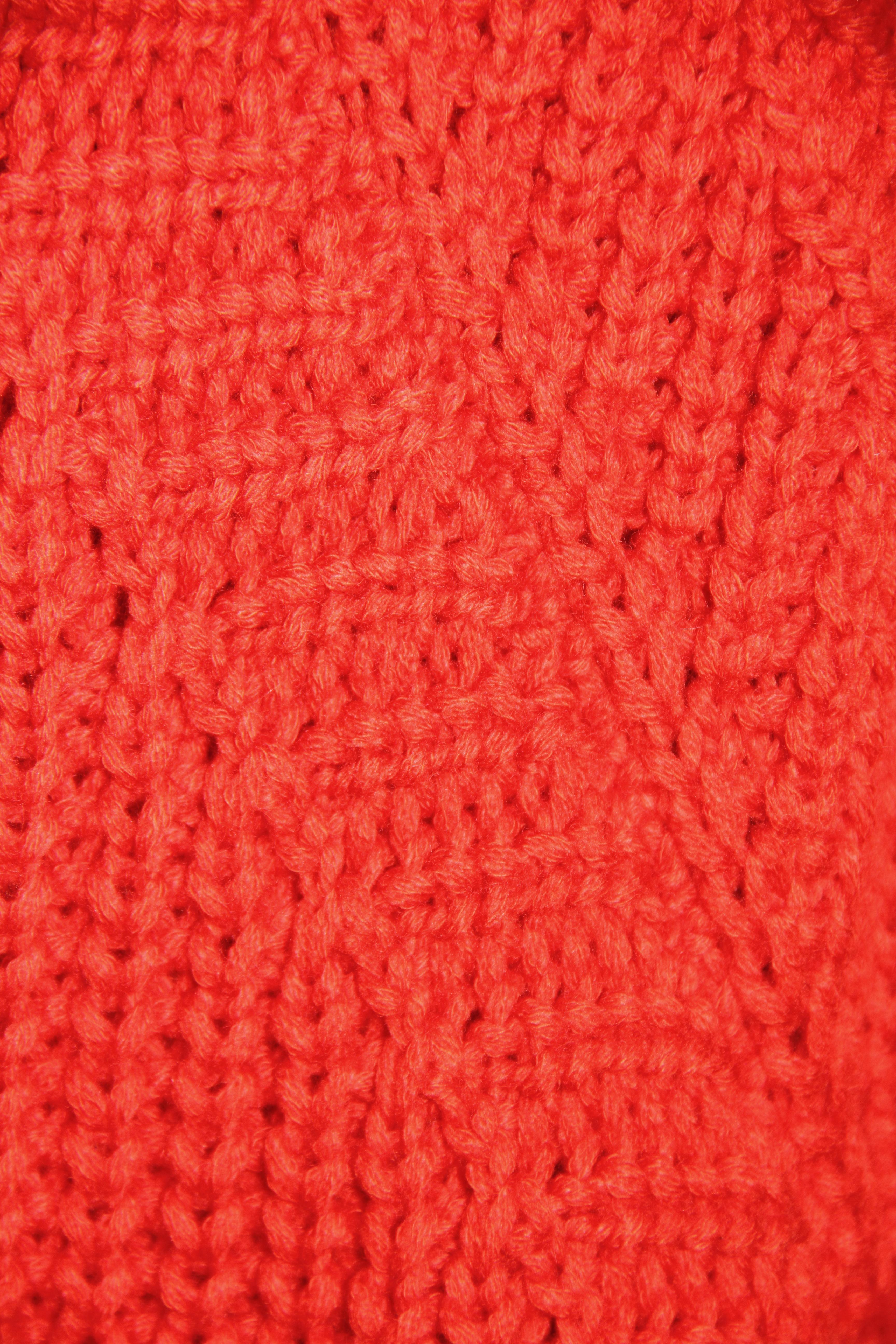 Red Hermes orange cashmere cotton mix knit dress