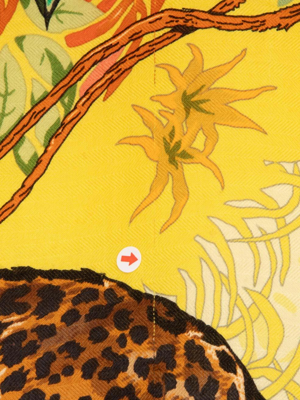 Hermès Bufanda Jungle Love Cachemira Naranja 5