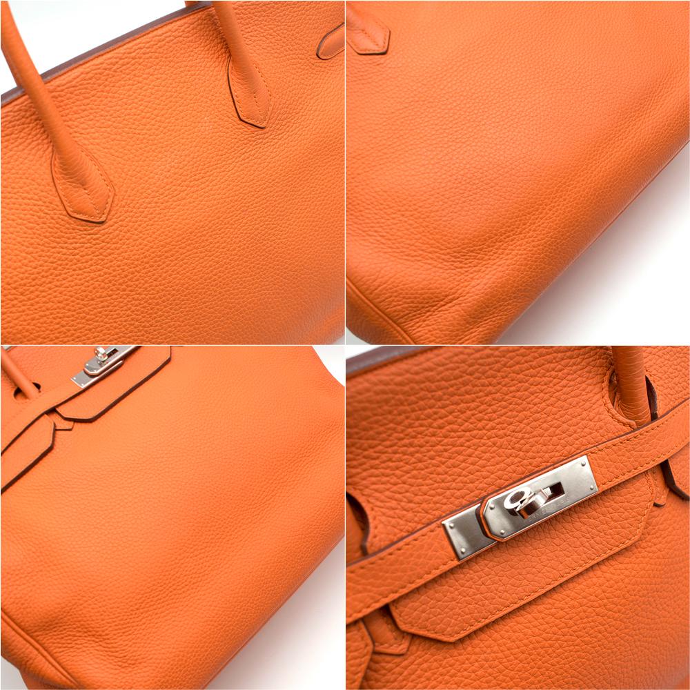Hermes Orange Clemence Leather 40cm Birkin 3