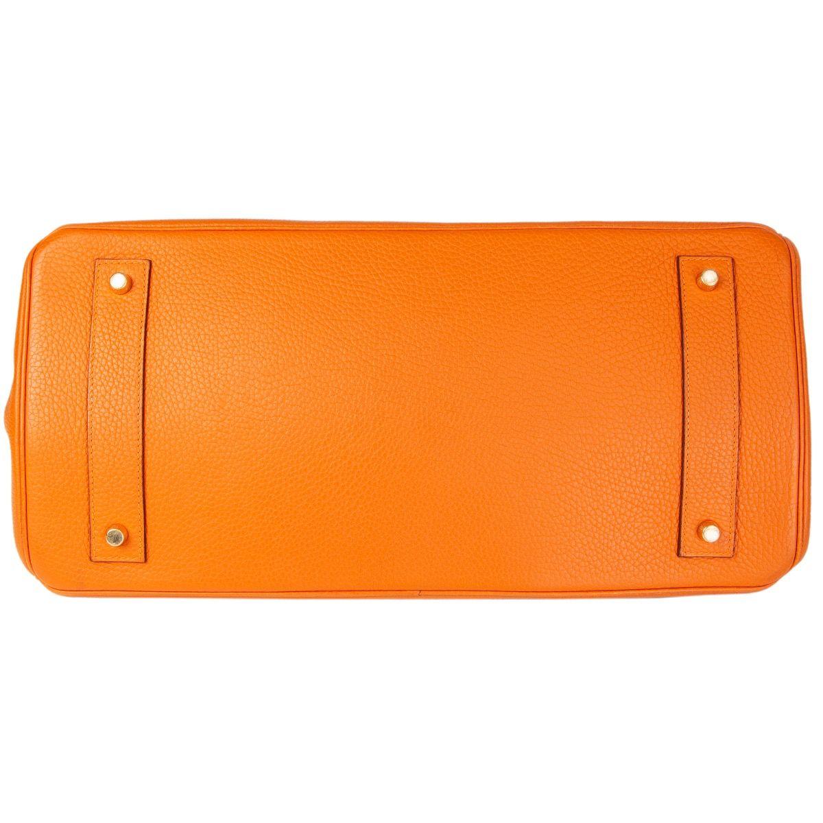 Orange HERMES orange Clemence leather & Gold JPG I SHOULDER BIRKIN Bag