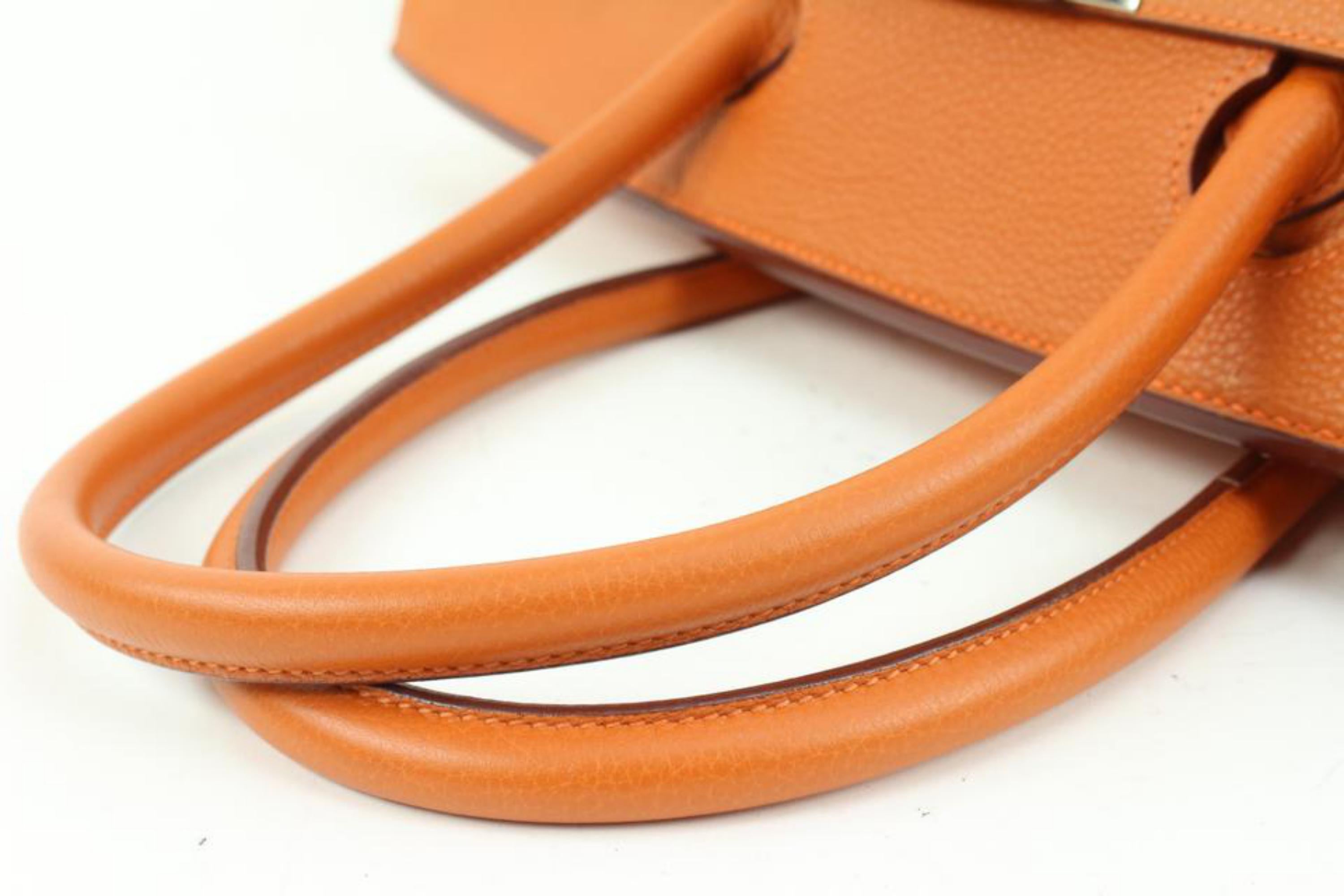Women's Hermès Orange Clemence Leather JPG Birkin 42 Shoulder Bag s214h67