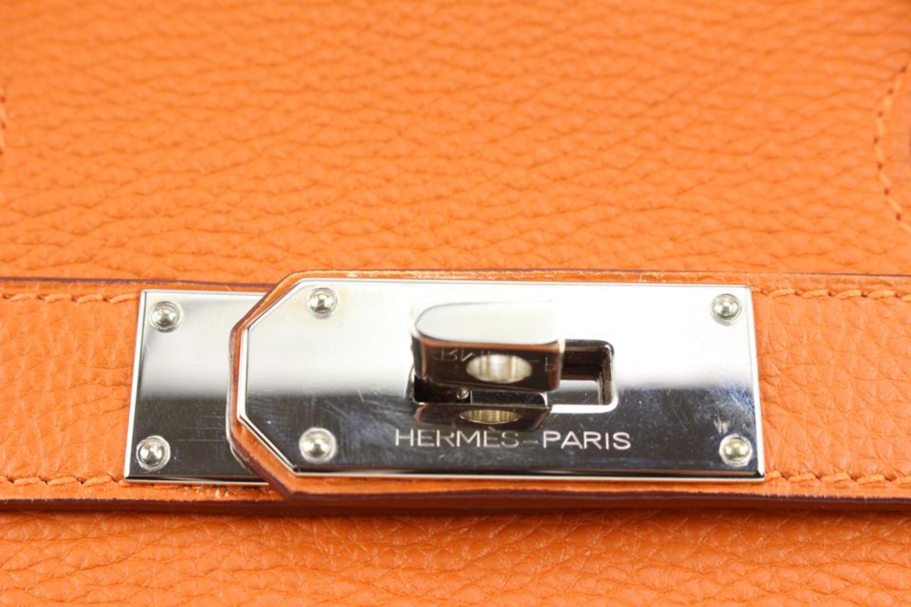 Hermès Orange Clemence Leather JPG Birkin 42 Shoulder Bag s214h67 1