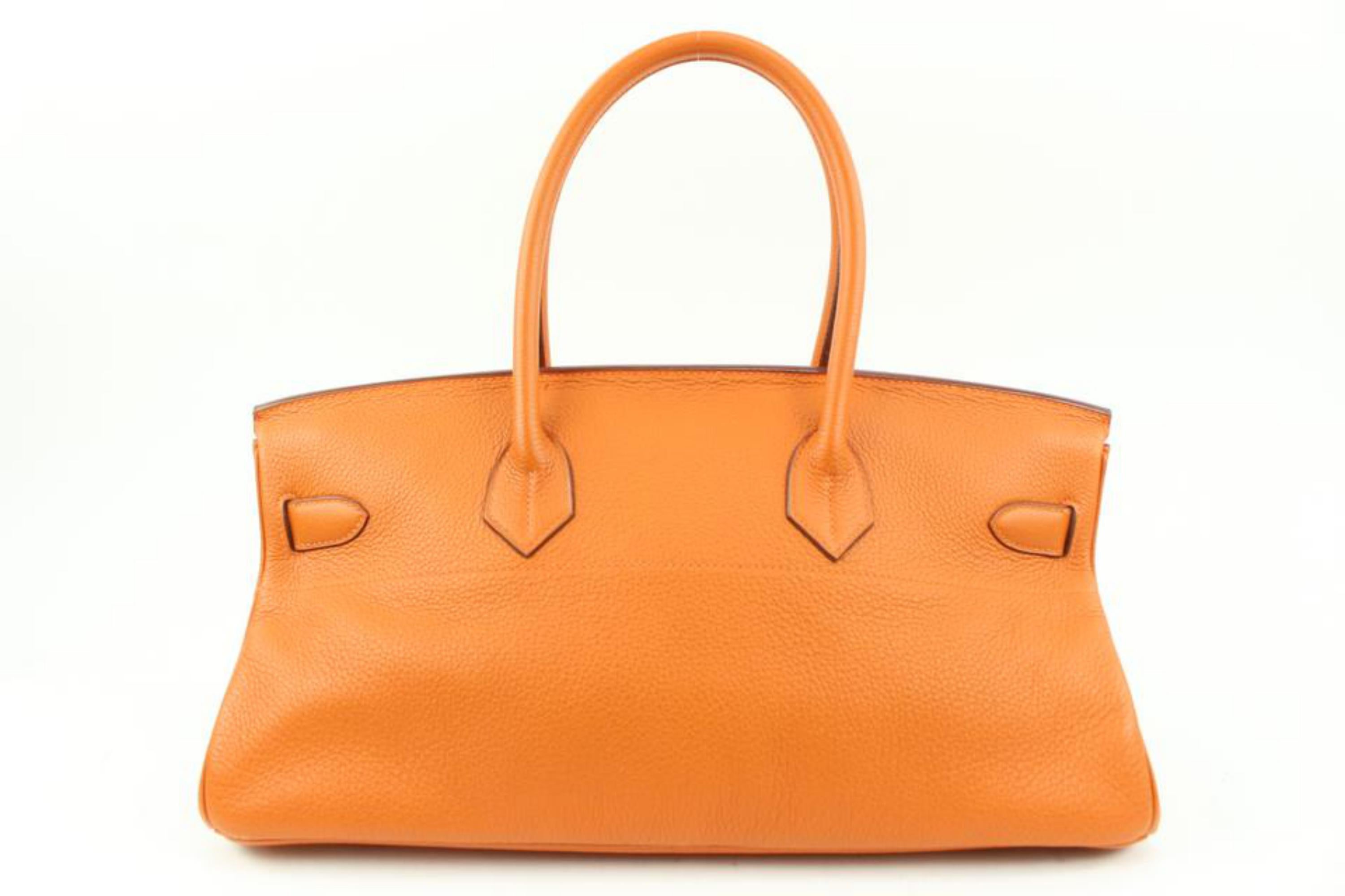Hermès Orange Clemence Leather JPG Birkin 42 Shoulder Bag s214h67 2