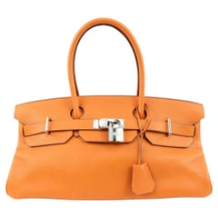 Hermès Orange Clemence Leather JPG Birkin 42 Shoulder Bag s214h67