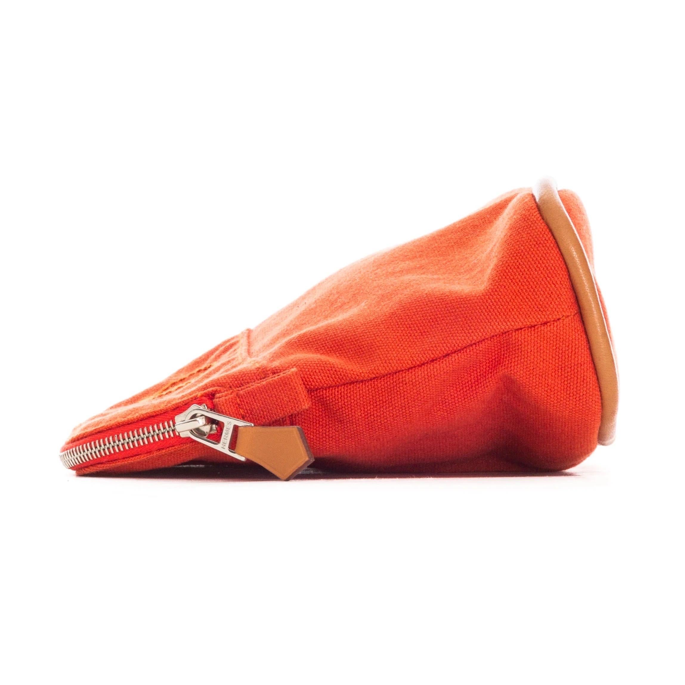 Red Hermès Orange Cotton Mini Bolide Case