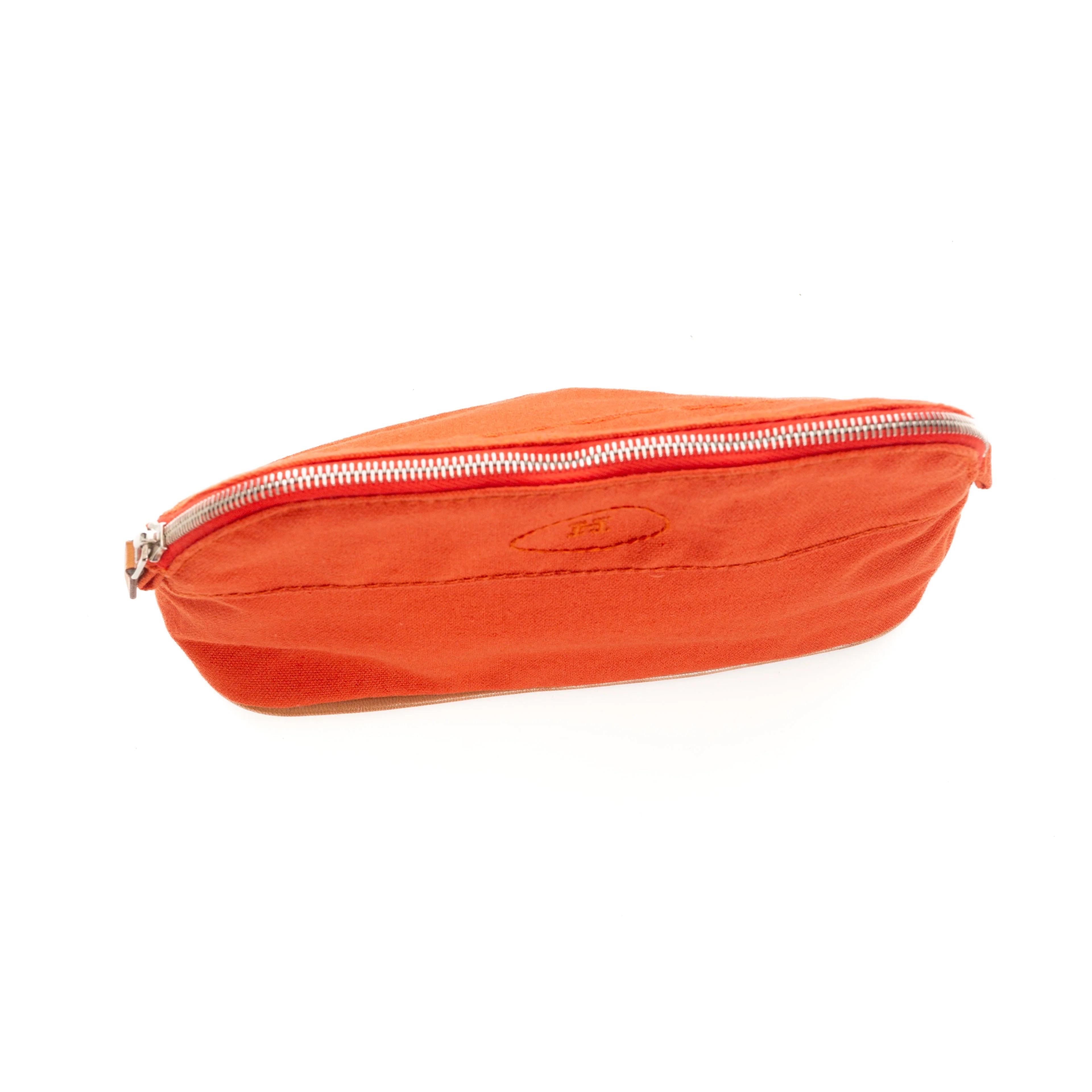 Hermès Orange Cotton Mini Bolide Case 1