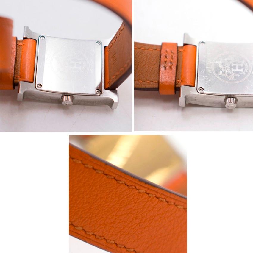 Women's or Men's Hermes Orange Double-Strap Watch