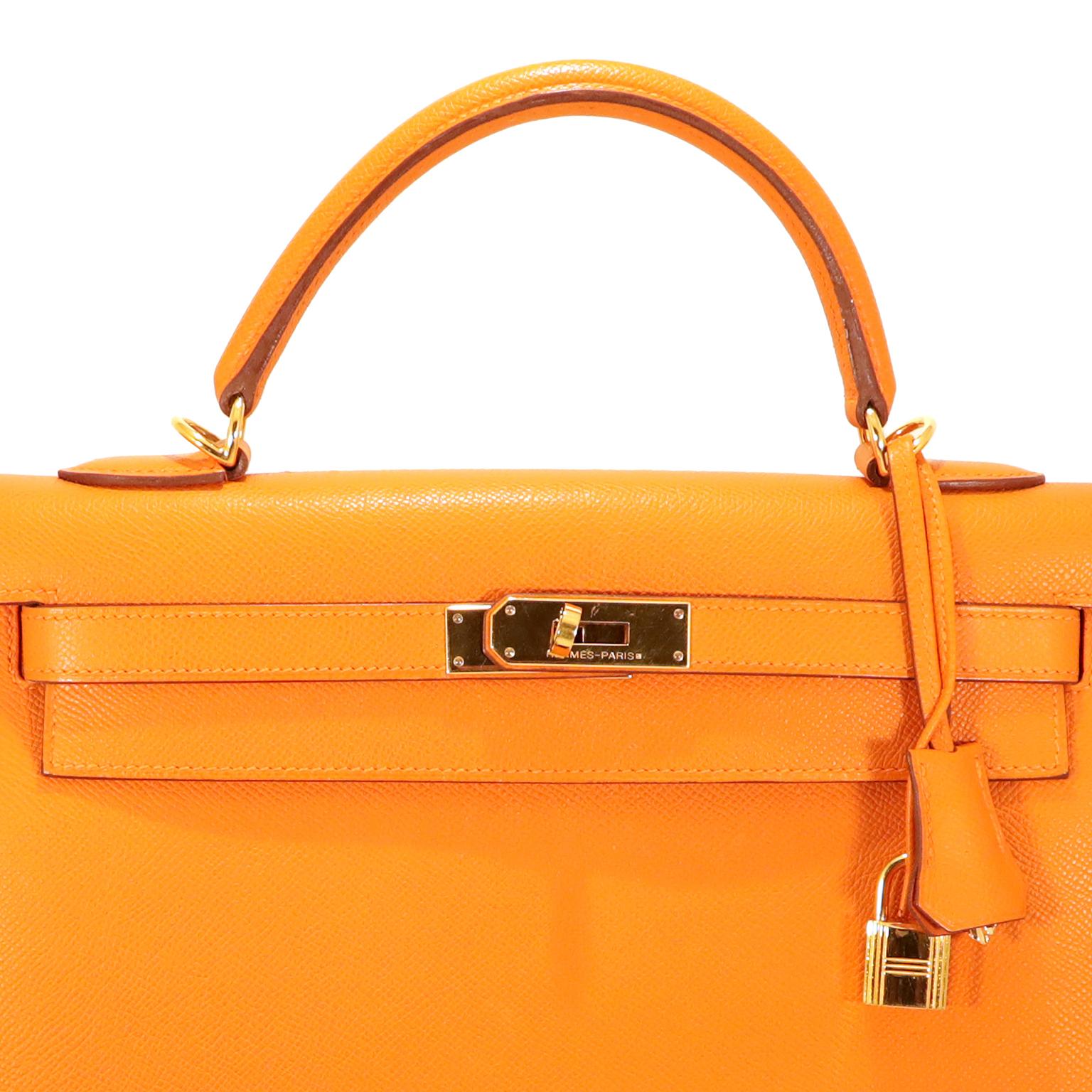 Hermès Orange Epsom 32 cm Kelly Sellier 1