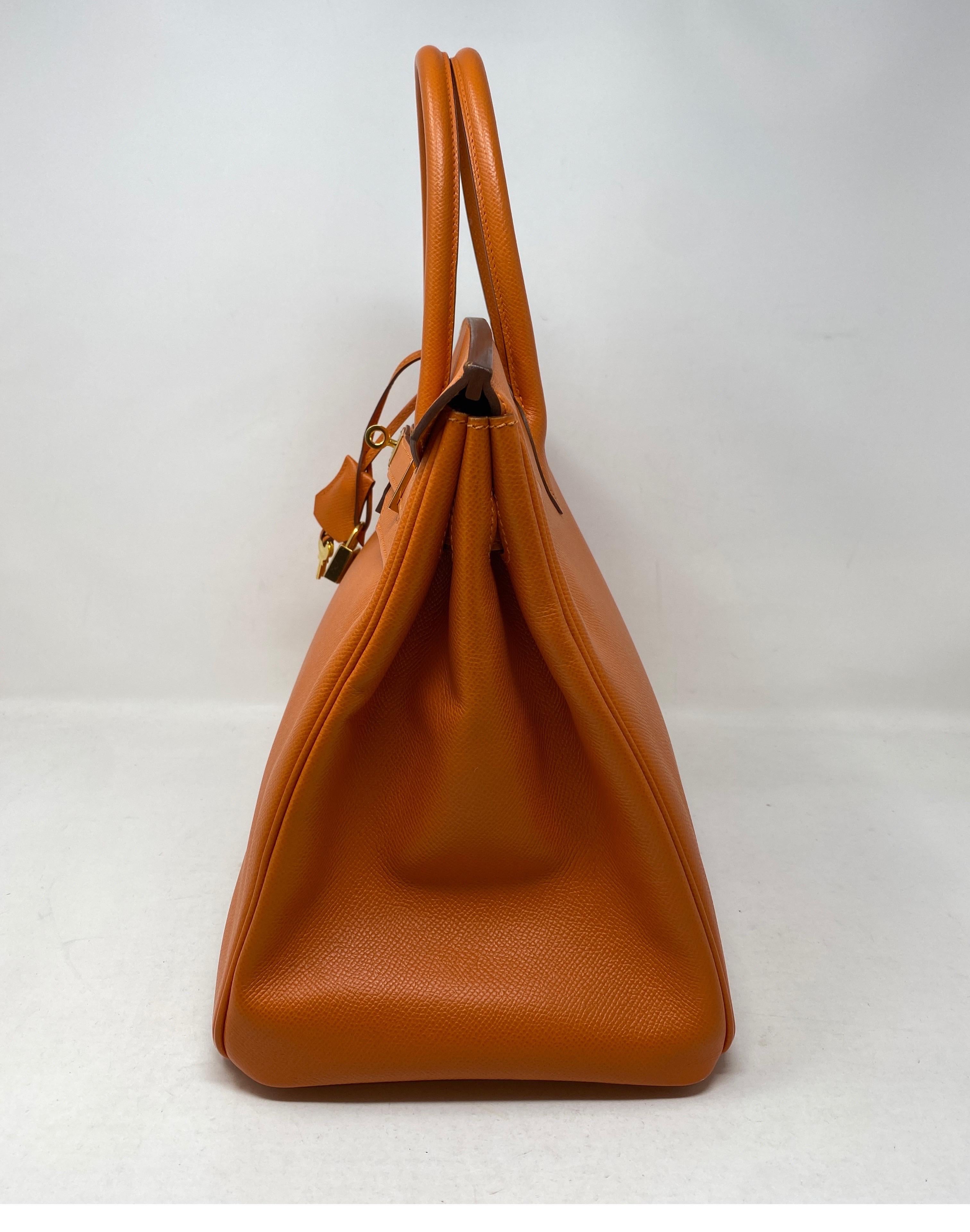 Women's or Men's Hermes Orange Epsom Birkin 35 Bag