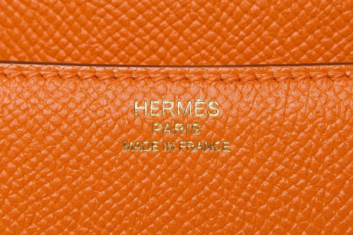 HERMÈS  Orange Epsom Constance Bag 5