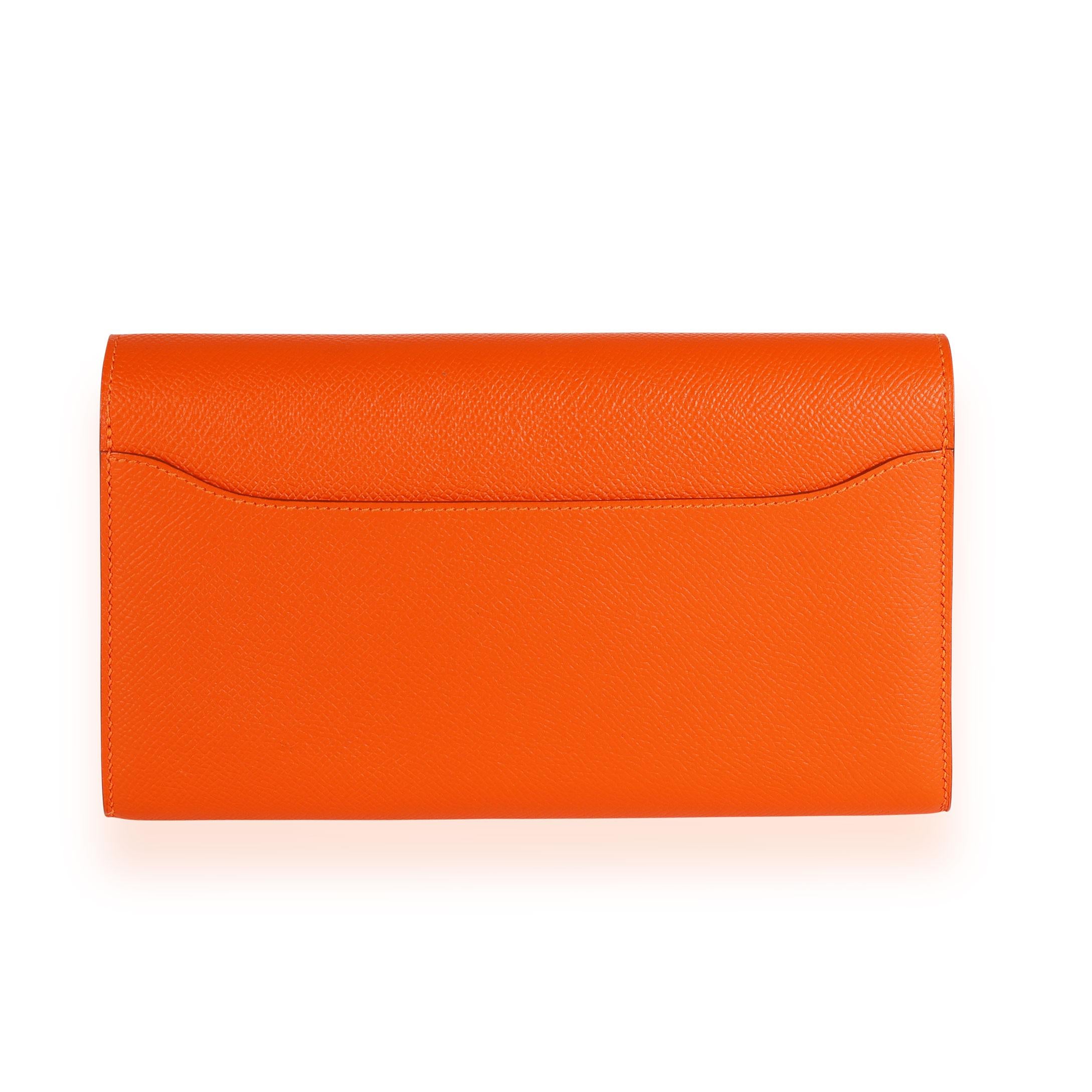 hermes orange wallet