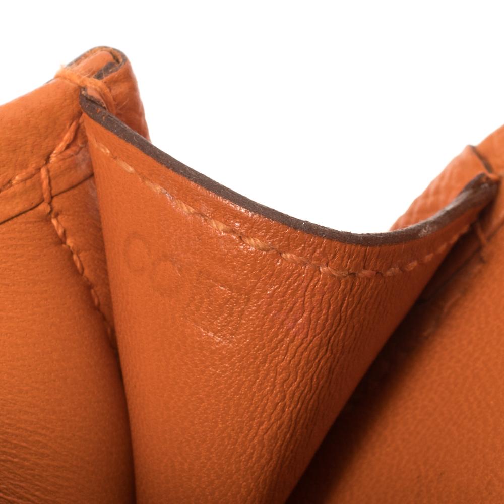 Hermes Orange Epsom Leather Elan Jige 29 Clutch 4