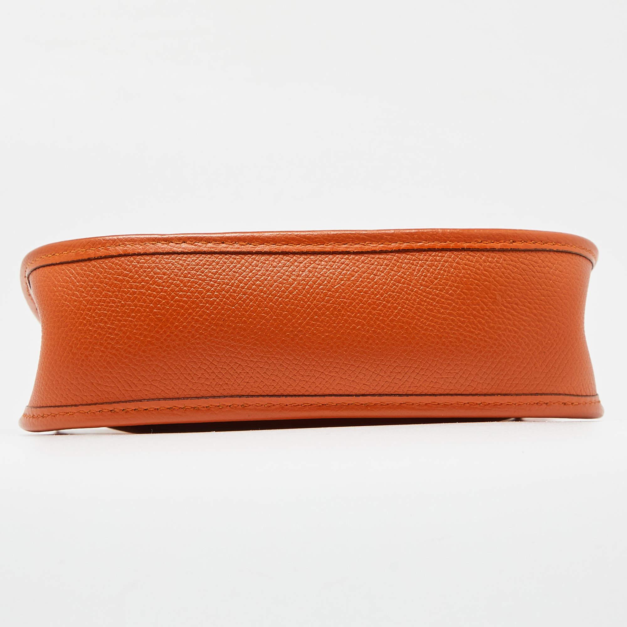 Hermès Orange Epsom Leather Evelyne TPM Bag 6