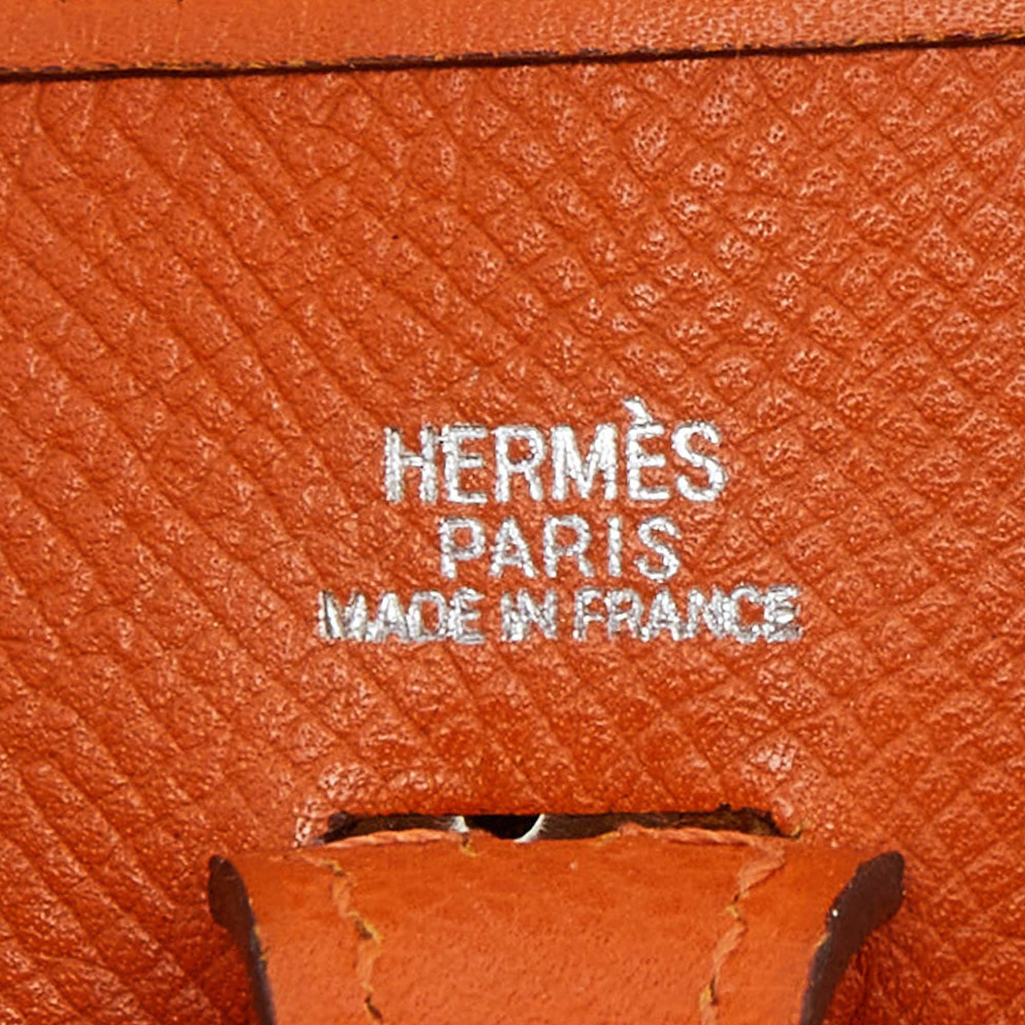 Hermès Orange Epsom Leather Evelyne TPM Bag 1