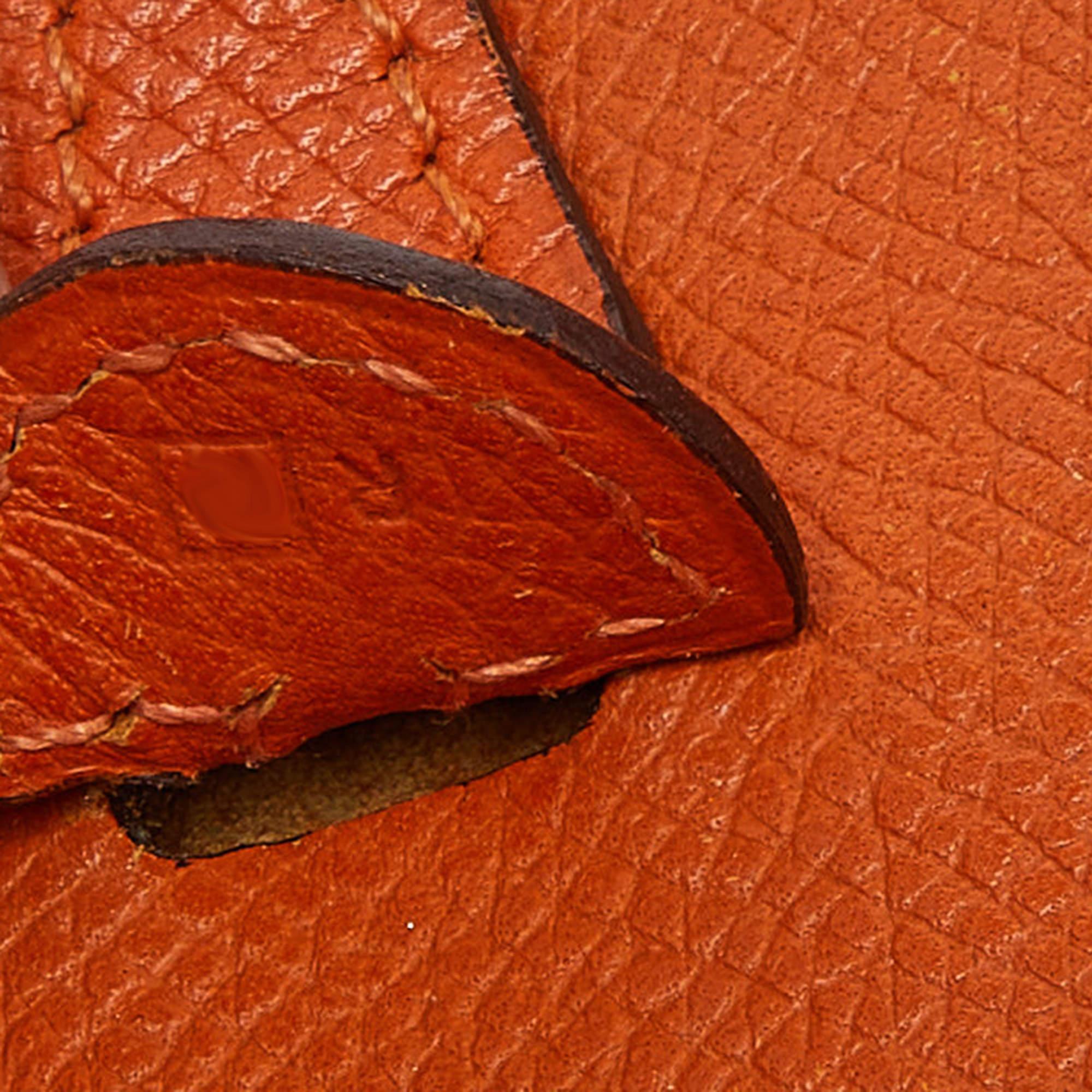 Hermès Orange Epsom Leather Evelyne TPM Bag 2