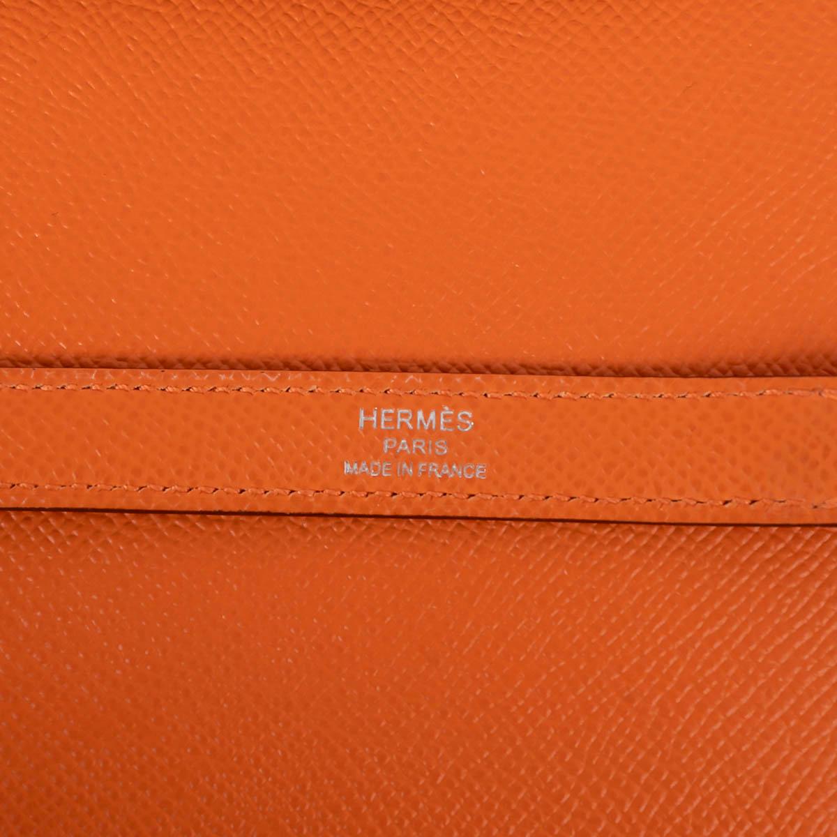 HERMES orange Epsom Leder KELLY 25 SELLIER Tasche Phw im Angebot 3