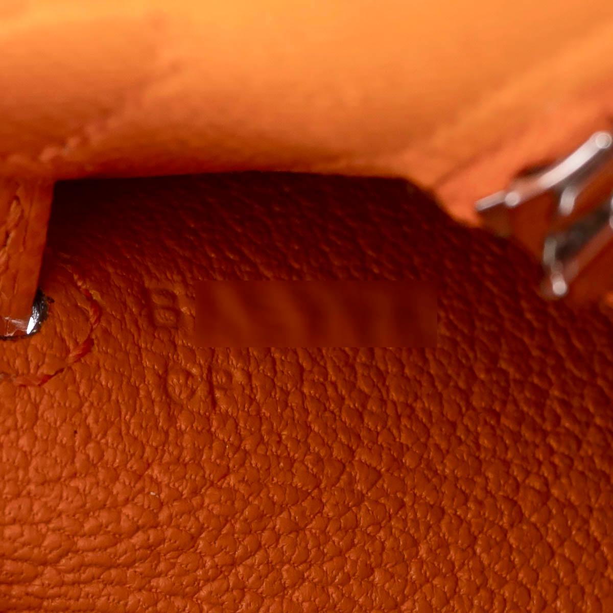 HERMES orange Epsom leather KELLY 25 SELLIER Bag Phw For Sale 4
