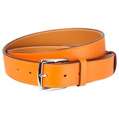 HERMES arancione ETRIVIER 32mm Cintura 100 Chamonix