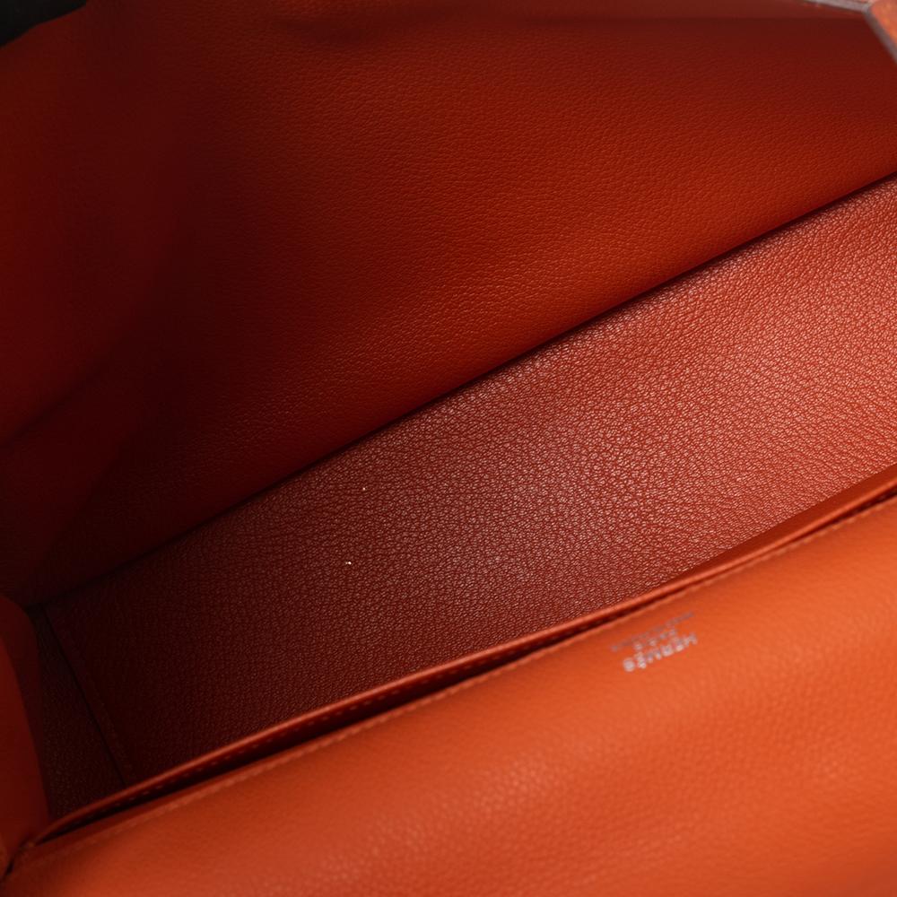 Hermes Orange Evercolor Leather Etribelt Bag 6