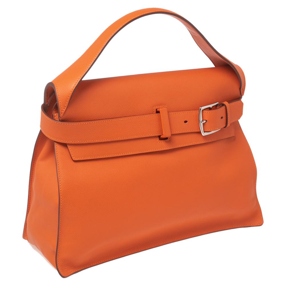 Hermes Orange Evercolor Leather Etribelt Bag In Good Condition In Dubai, Al Qouz 2