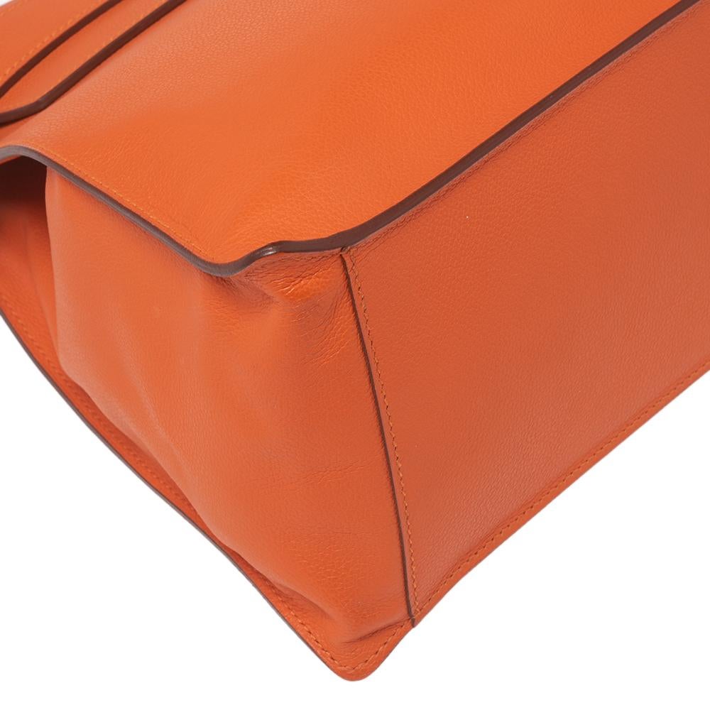 Hermes Orange Evercolor Leather Etribelt Bag 3